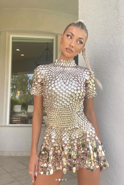 Sexy Metallic Mini Dress for Women - Clubwear Bodycon Party Outfit - Perfect for Nightclubs, Cocktail Parties & Special Events