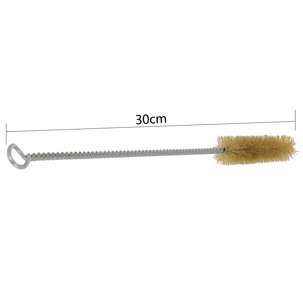 Utoolmart Copper Wire Cleaning Brush Set - 5pcs Spiral Power Tube Brushes for Bottles & Tubes (0.8