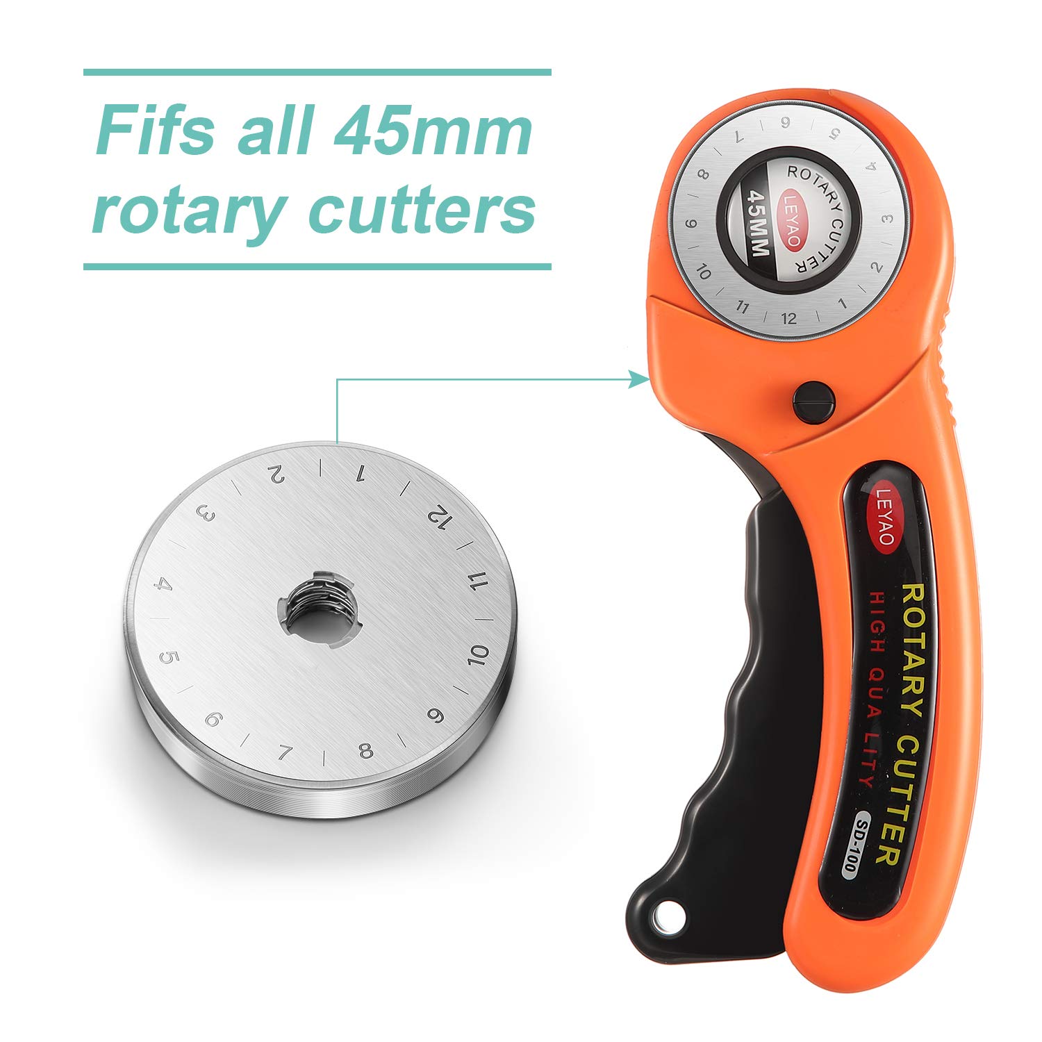 Mudder 30-Pack 45mm Rotary Cutter Replacement Blades - Premium Steel Fabric Cutting Blades for Quilting, Sewing, Scrapbooking & Crafting - Perfect for DIY Projects, Fabric Arts, and Paper Cutting