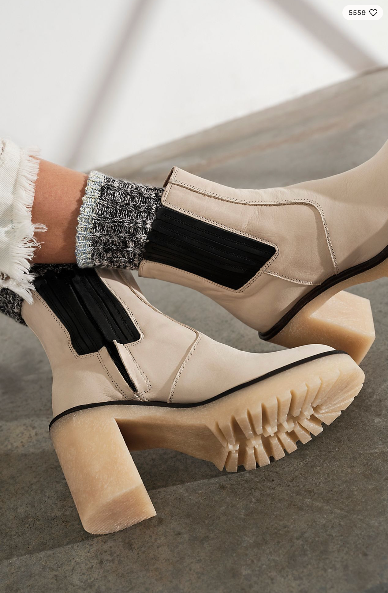 Free People James Chelsea Boots - Women's White Leather Ankle Boots for Casual Wear & Everyday Fashion