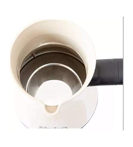 Premium SCM 2951 Greek Turkish Coffee Maker - 0.4L Electric Briki Ibrik Pot (Beige) | Authentic Stovetop & Electric Coffee Brewing for Home, Office & Traditional Ceremonies