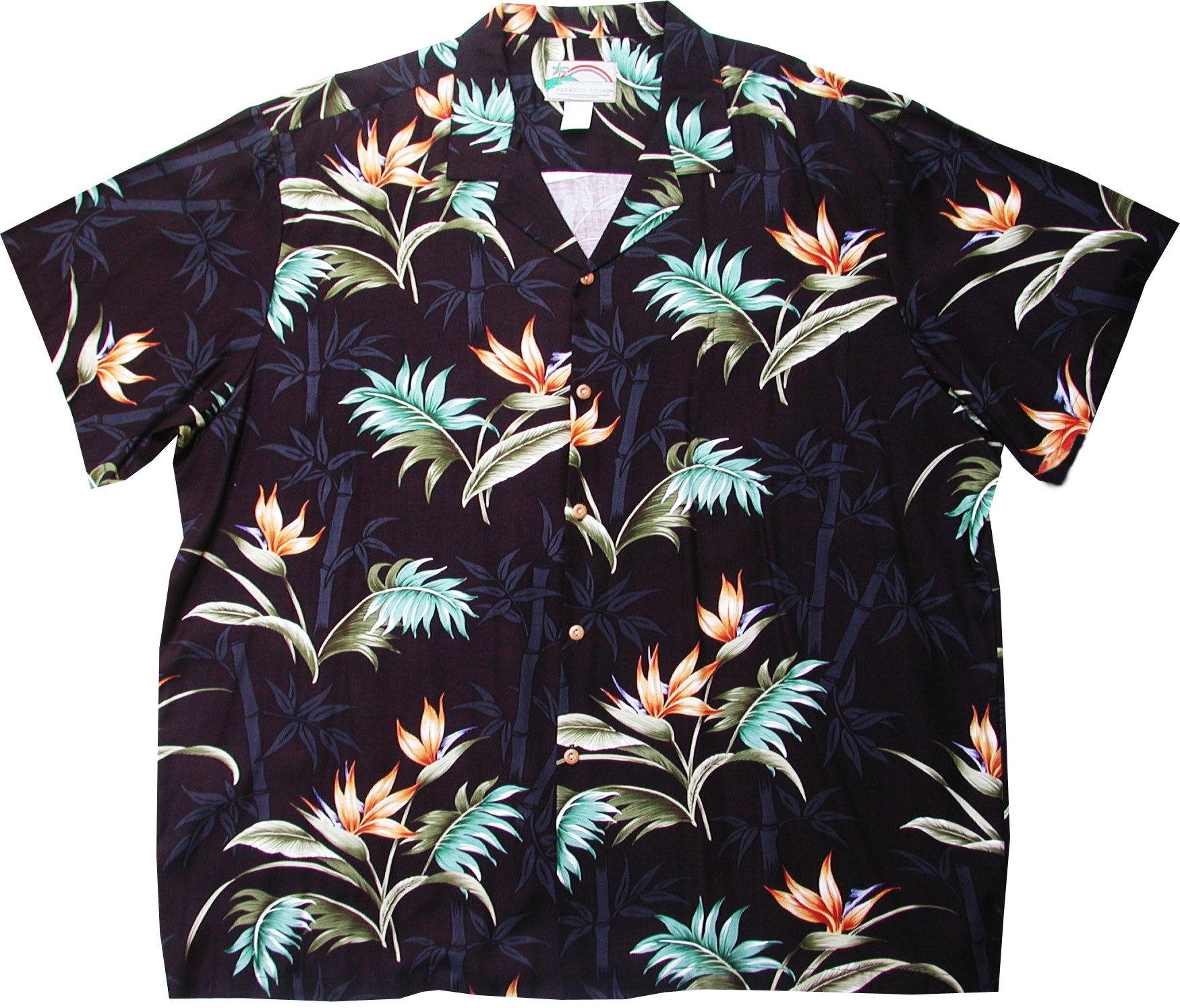 Bamboo Paradise Hawaiian Shirts for Men - Breathable Aloha Shirt with Tropical Print - Casual Summer Beach Shirt for Vacation, Luau Party & Tropical Getaways