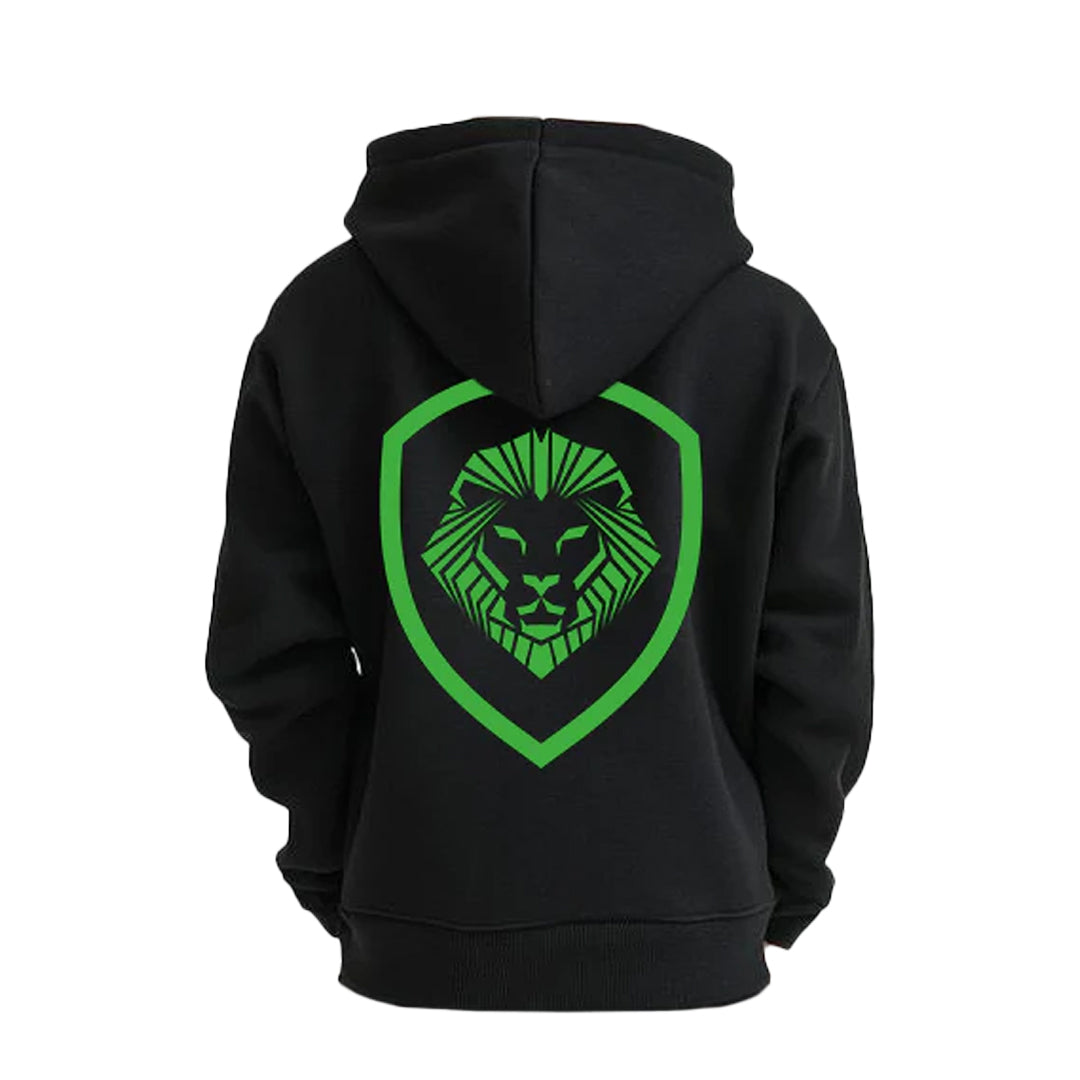 Premium Green Lion Pullover Hoodie for Kids - Soft & Comfortable Cotton Blend - Perfect for School, Playdates & Outdoor Adventures