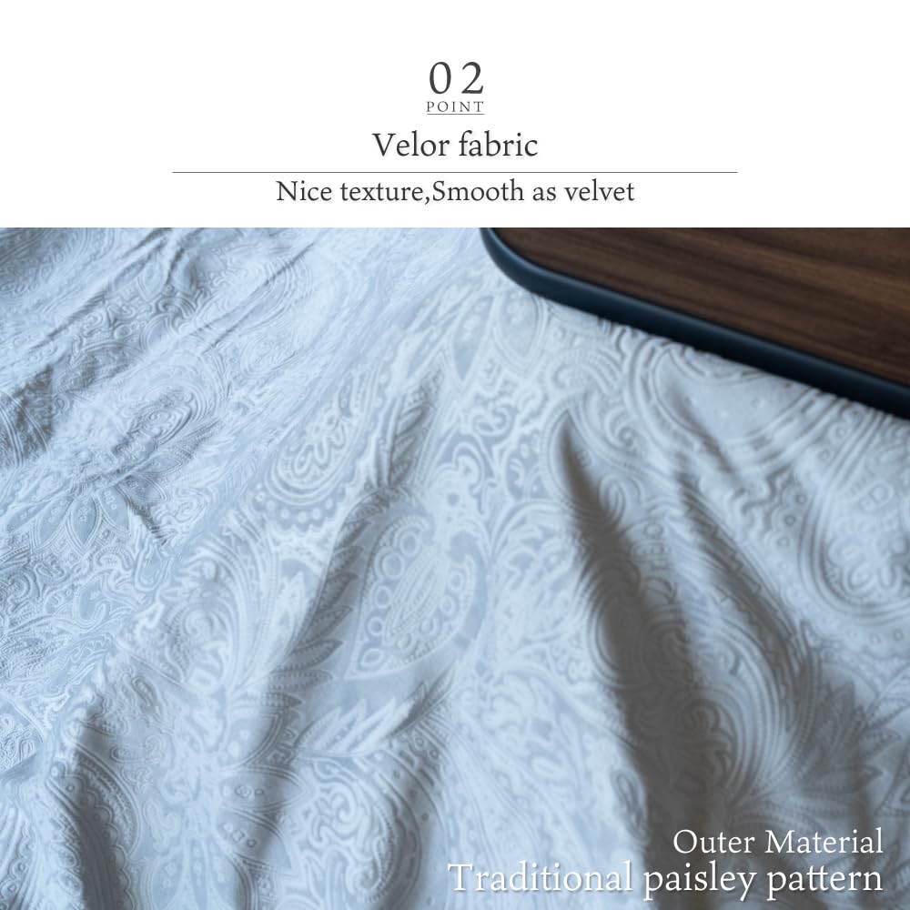Kotatsu Blanket - Reversible 100% Polyester Futon for Japanese Heated Table | Warm Winter Throw for Home & Living | Cozy Gray Square Blanket for Kotatsu Heater, Bed, Sofa & Floor Lounging