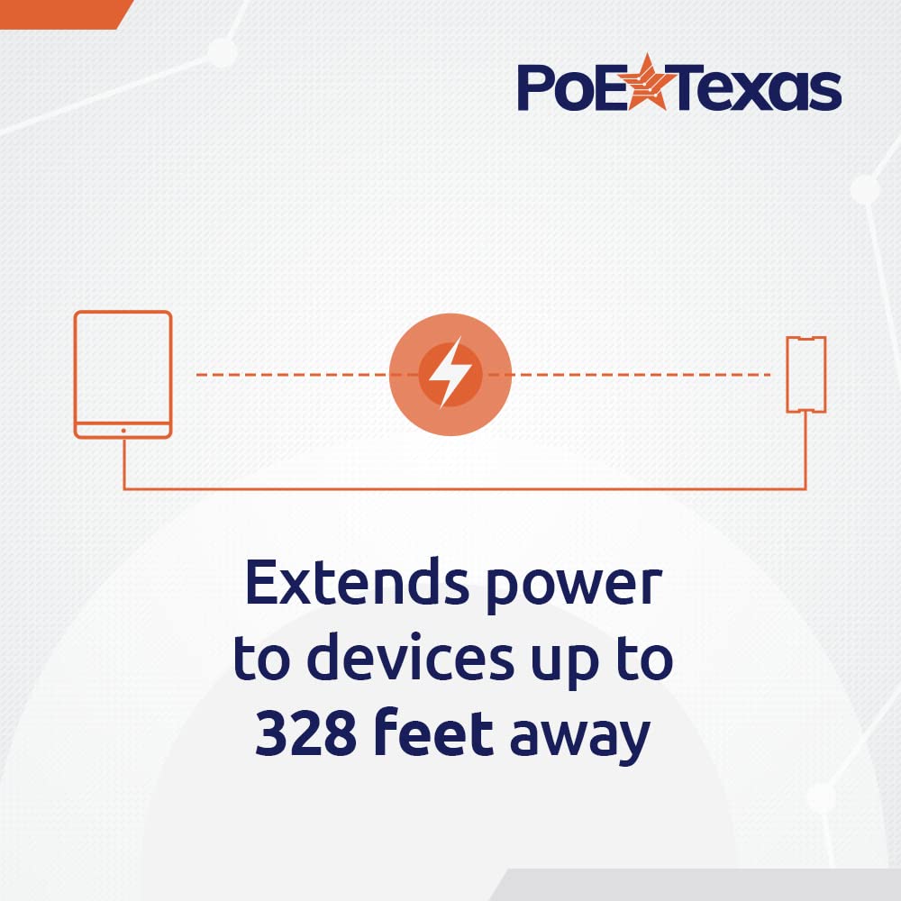 PoE Texas PoE+ to USB-C Power and Data Converter - Compatible with Apple iPad Pro, Air, Mini, Google Pixel, Lenovo M10+, Microsoft Surface Go/Pro - Ideal for POS Systems, Digital Signage, Kiosks & Smart Office Setup