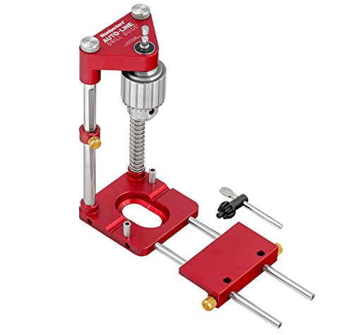 Woodpeckers Auto Line Drill Guide - Portable Drill Guide for Perfect 2 Inch Holes | Versatile Base & Fence System | Ideal for Woodworking, DIY Projects & Home Improvement