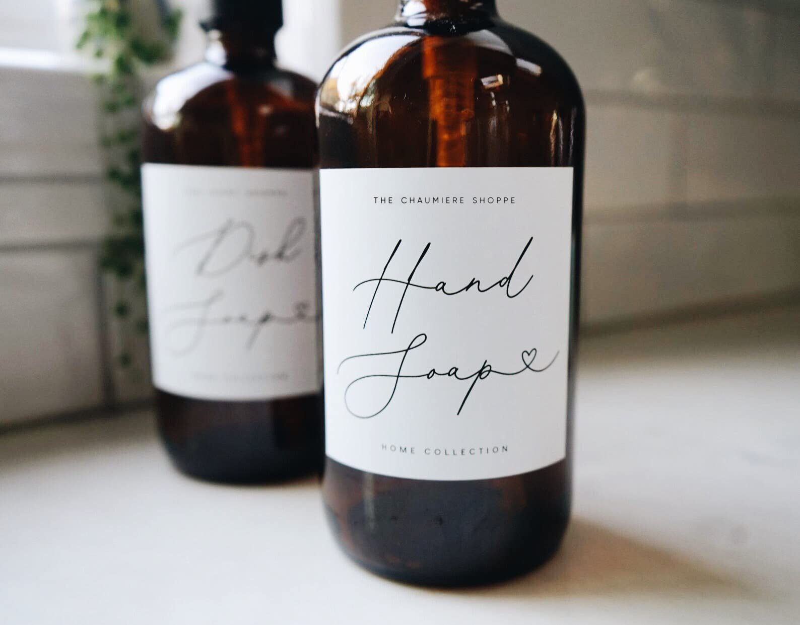 Vintage Farmhouse Soap Labels for Bottles - Waterproof Stickers for Hand Soap, Dish Soap, Shampoo & Body Wash - Fits Amber Glass & Plastic Bottles - 3x3 Inch Kitchen & Bathroom Label Set of 6 - Perfect for DIY Home Organization & Gift Packaging