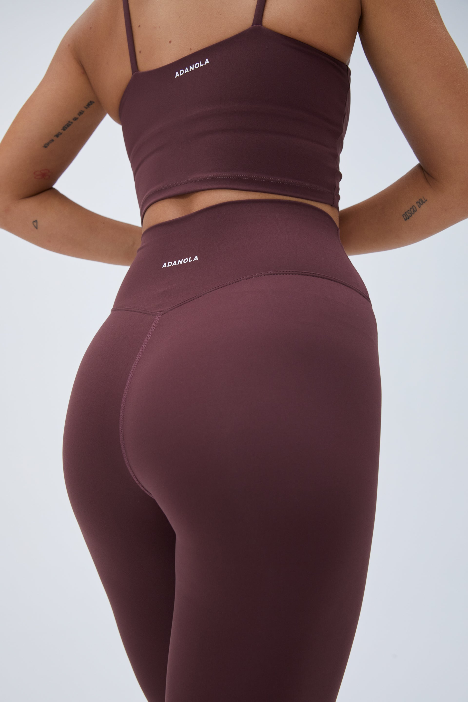 Premium High-Waist Yoga Leggings for Women - Burgundy Red Workout Pants, Tummy Control & Squat Proof - Perfect for Gym, Running, Pilates & Lounge Wear