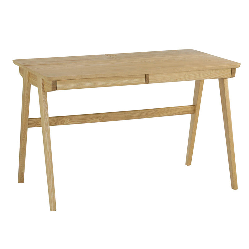 KEIR 47-Inch Natural Wood Study Desk - Perfect for Home Office, Dorm Room & Small Spaces | Modern Writing Desk with Sturdy Frame for Work & Study