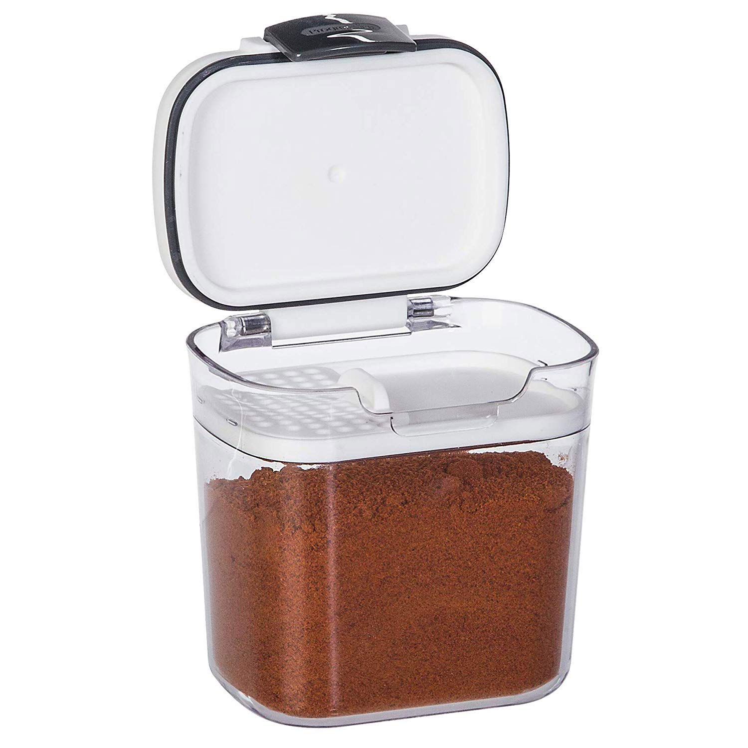 ProKeeper Progressive International PrepWorks Mini 1.5-Cup Airtight Spice & Herb Storage Container - Clear Plastic for Baking Soda, Powder, Snacks - Perfect for Kitchen Pantry, Spice Rack & Travel Organization