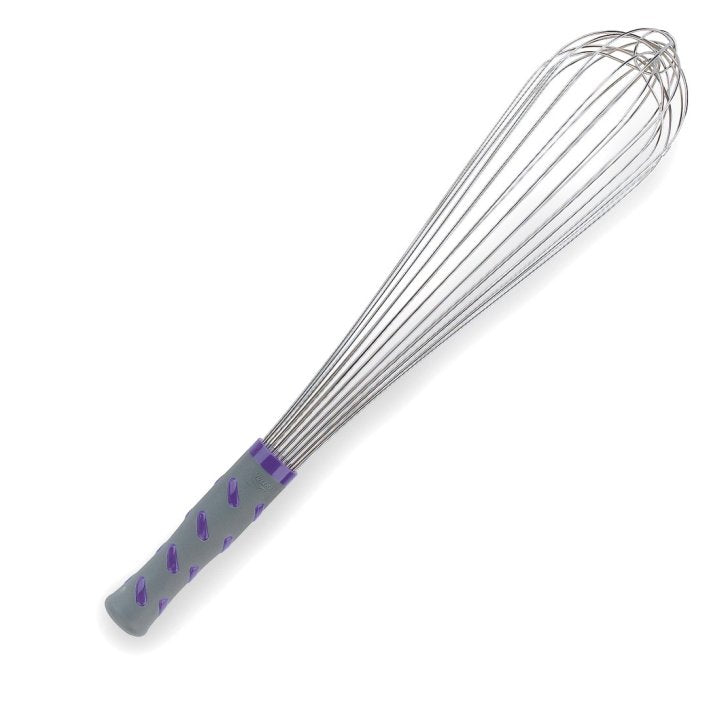 Vollrath 16-Inch Professional Piano Whip with Comfortable Purple Nylon Handle - Perfect for Baking, Cooking, and Food Preparation
