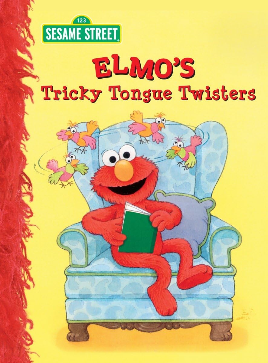 Elmo's Tricky Tongue Twisters - Sesame Street Board Book | Big Bird's Favorite Interactive Learning Toy for Toddlers & Preschoolers | Perfect for Early Childhood Education & Bedtime Storytime