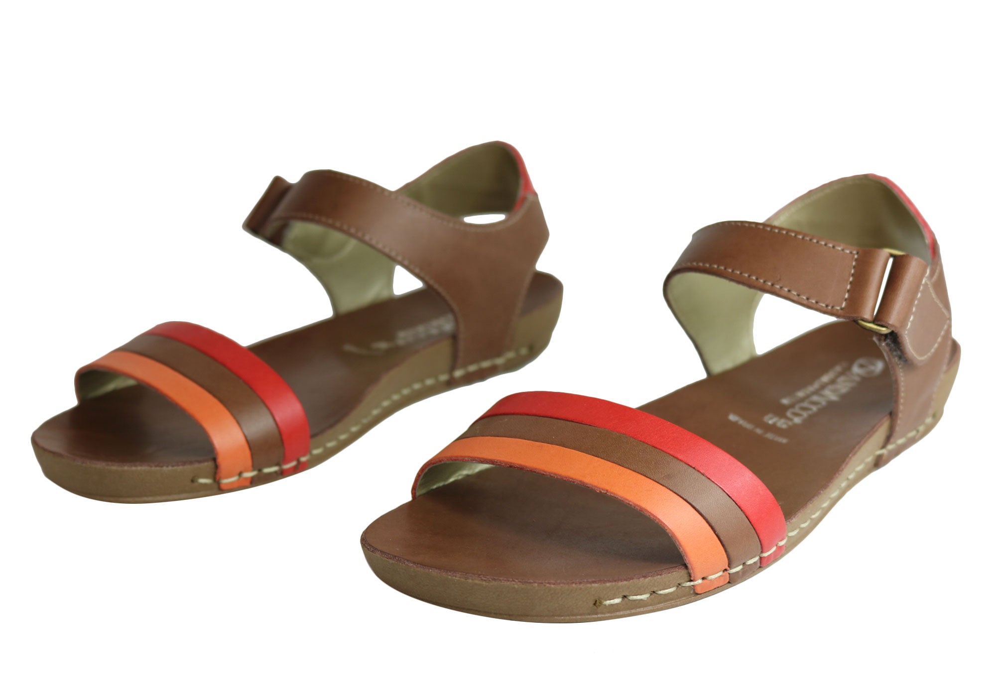 Andacco Canni Women's Comfortable Flat Leather Sandals - Handmade in Brazil - Perfect for Beach, Vacation & Summer Outfits