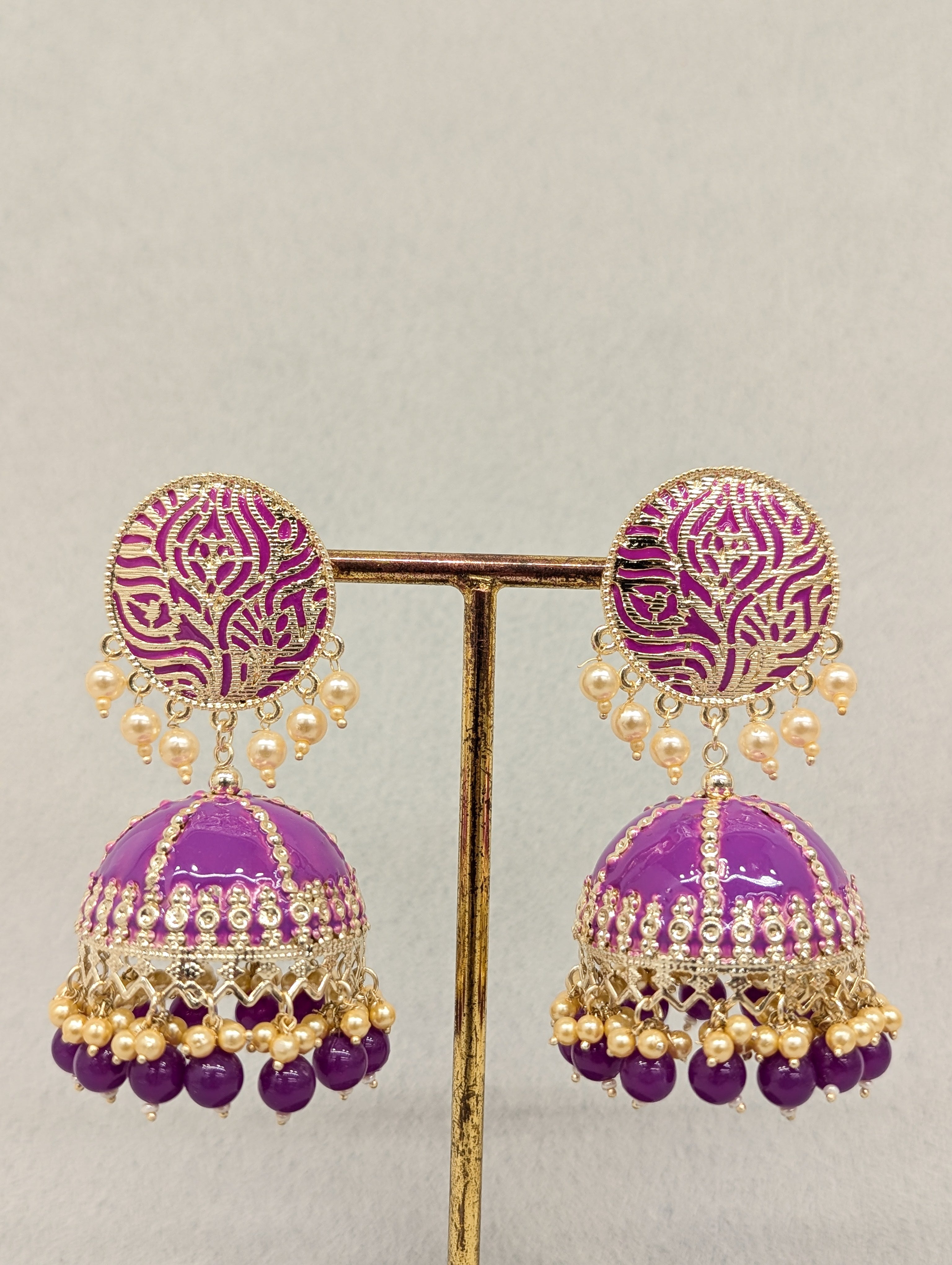 Exquisite Drishti Meenakari Jhumka Earrings – Handcrafted Indian Ethnic Jewelry for Women – Perfect for Weddings, Festivals & Special Occasions