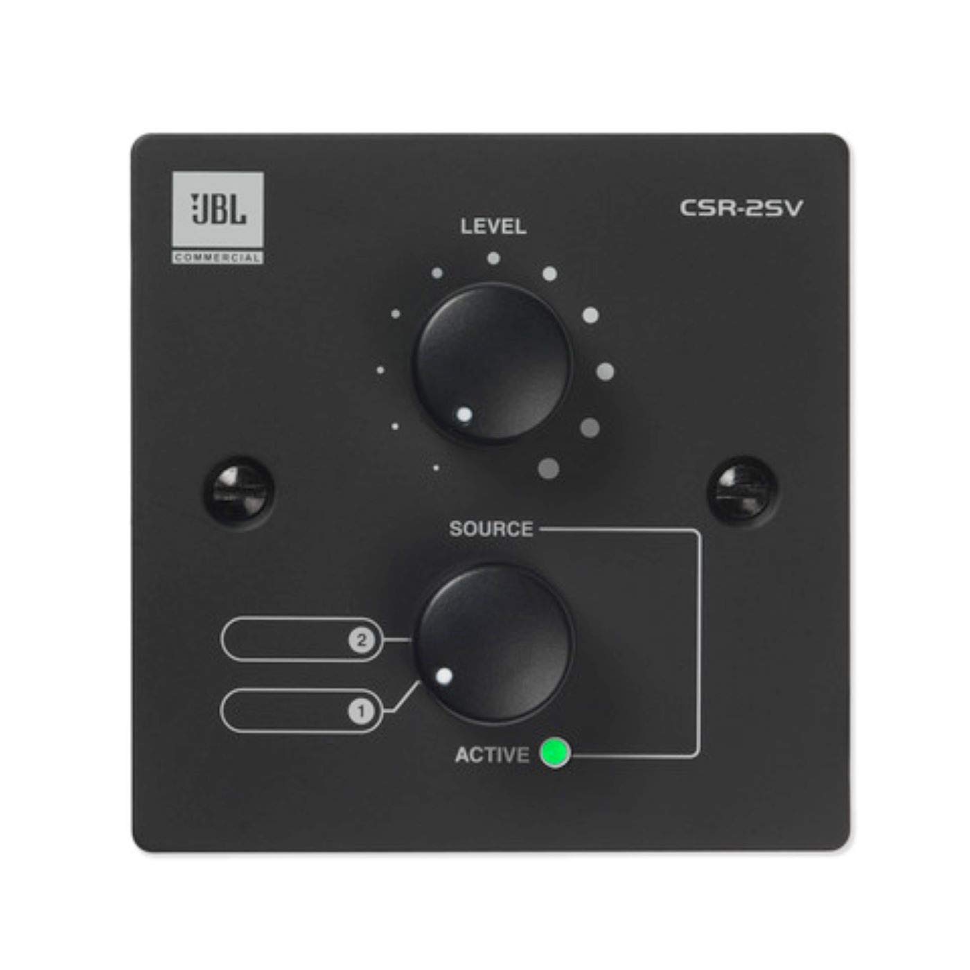 JBL Professional CSR-2SV-BLK Wall Mount Audio Controller with 2-Position Source Selector & Volume Control for CSM-21/CSM-32 Speakers - Perfect for Home Theater & Conference Room Sound Systems (Black)
