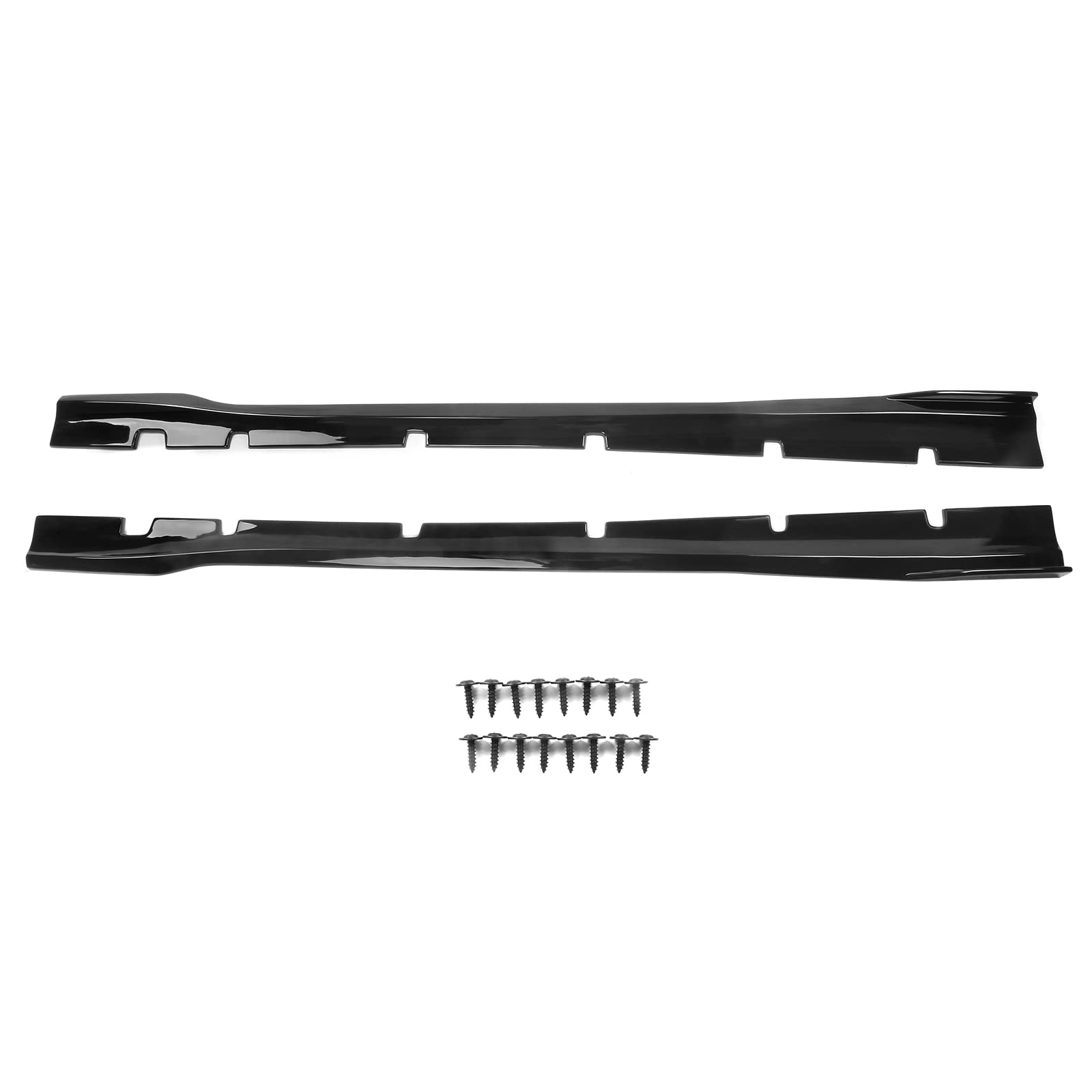 IKON MOTORSPORTS Side Skirts for 2020-2023 Dodge Charger Widebody Sedan 4-Door | Gloss Black PP Rocker Panel Extensions | Left & Right Hand Fitment | Enhance Style & Protection for Street Racing & Car Shows
