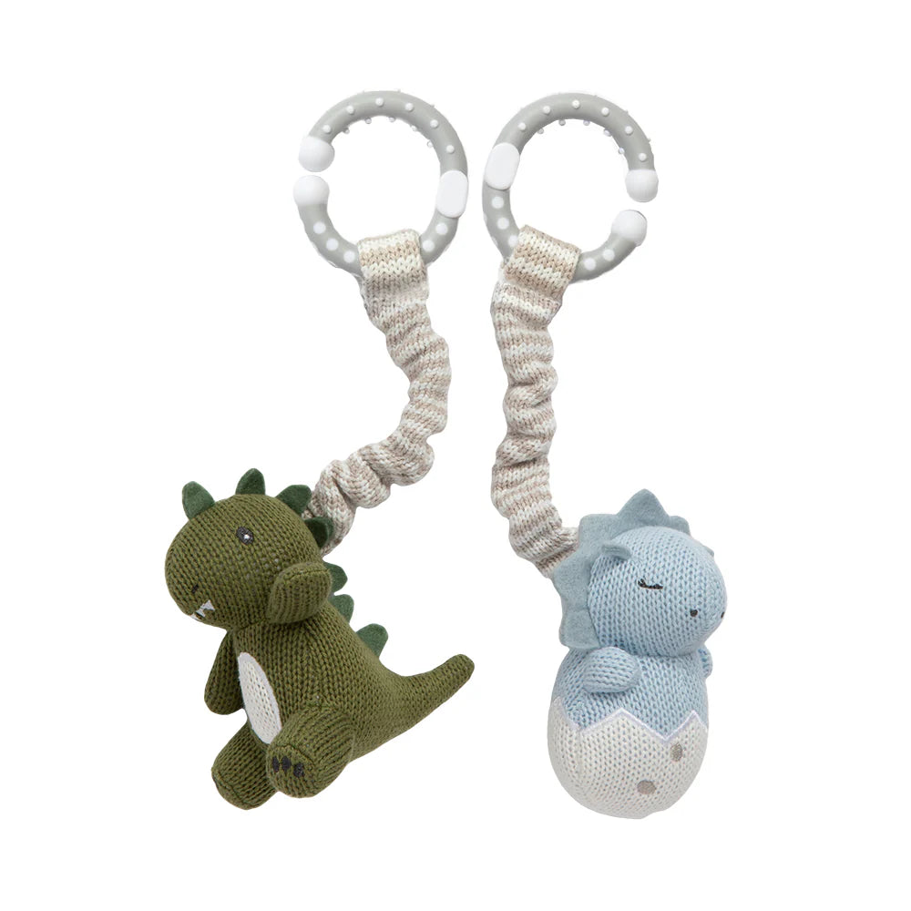 Dinosaur Stroller Toy Set for Babies - Fun and Interactive Pram Accessories for Outdoor Walks and Travel