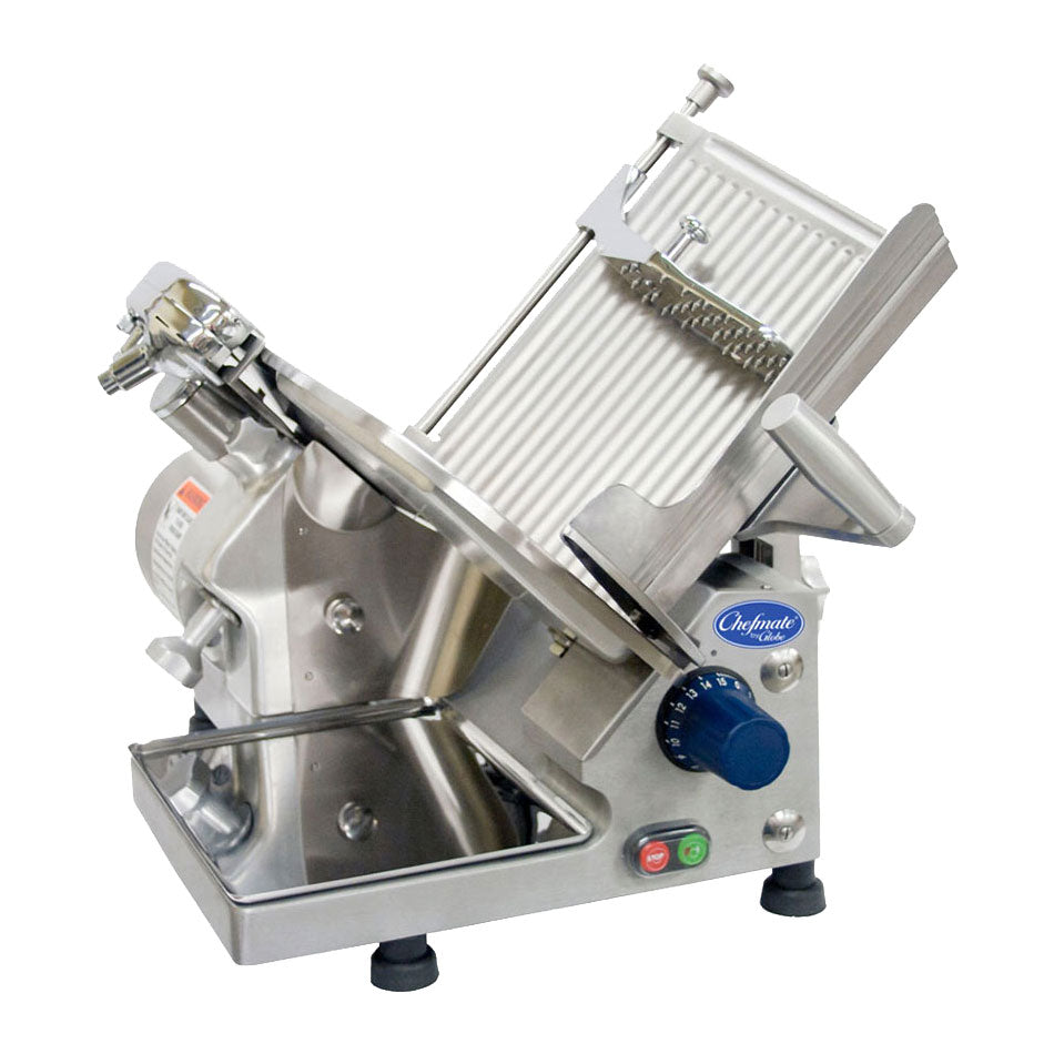 Globe Chefmate GC512 Medium Duty Manual Slicer - 12 Inch Stainless Steel Blade for Deli Meats, Cheese & Vegetables | Perfect for Home Kitchens, Delis & Catering Businesses