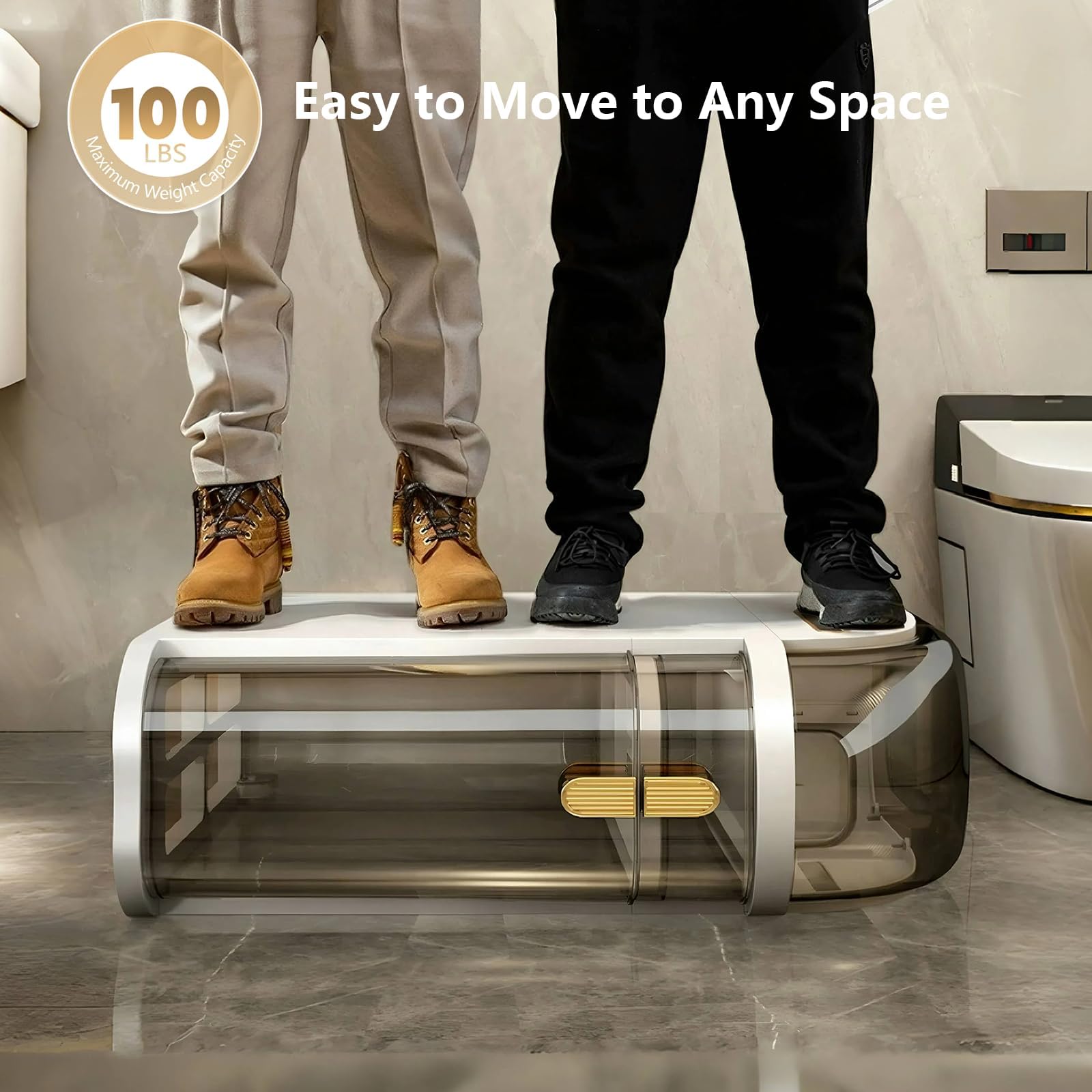 4-Tier Narrow Bathroom Storage Cabinet - 7.1