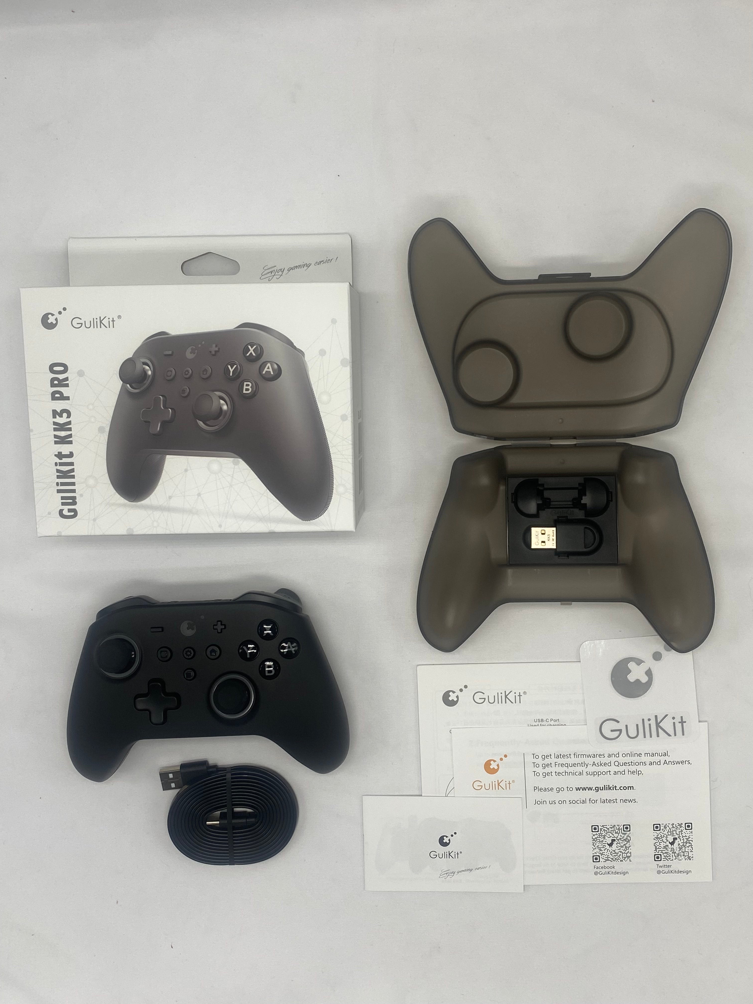 GuliKit KK3 Pro Wireless Bluetooth Controller for Nintendo Switch, PC, Android, Mac OS & iOS - Ergonomic Gamepad with Dual Vibration, Motion Controls & Turbo Function - Perfect for Gaming at Home or Travel (Black) NS38