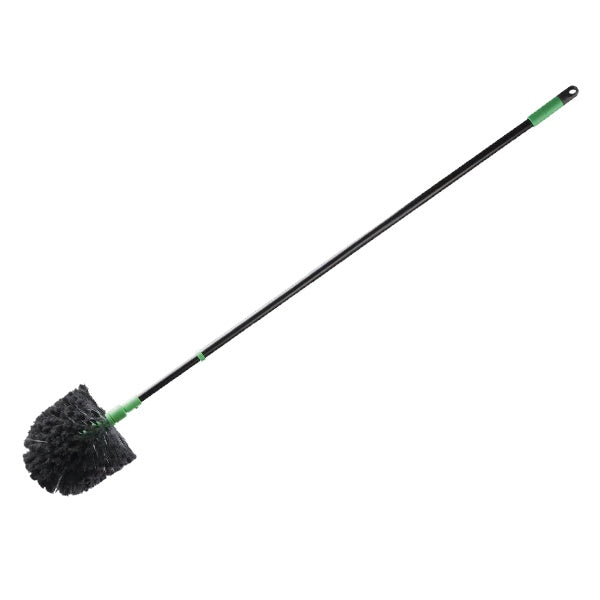 Premium Outdoor Cobweb Duster Broom with Dome Head - Heavy Duty Cleaning Tool for Patio, Garage & High Ceilings - Ideal for Removing Dust, Spider Webs & Debris