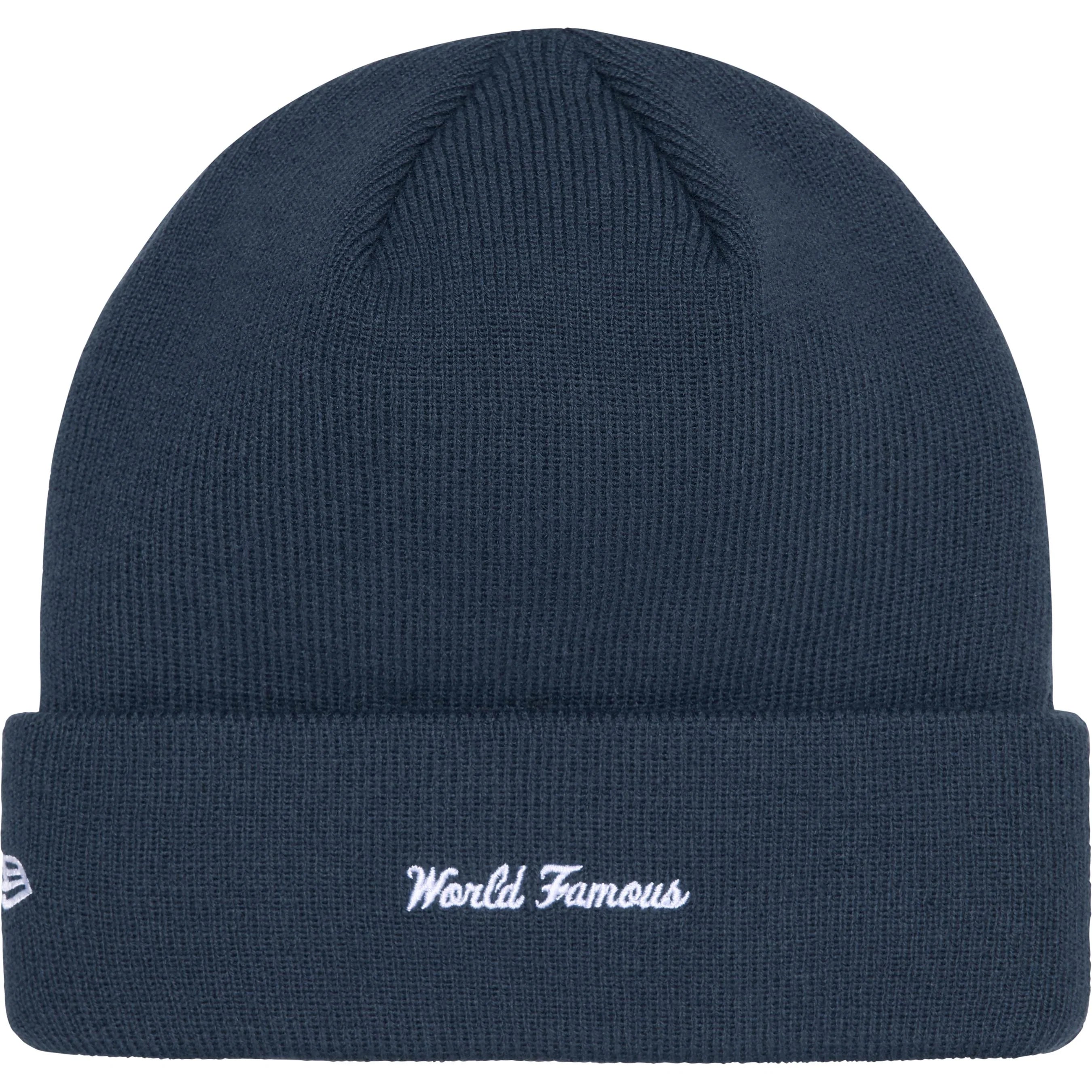 Supreme New Era® Box Logo Beanie - Navy Blue Winter Skull Cap for Men & Women - Perfect for Cold Weather, Streetwear Fashion & Urban Lifestyle