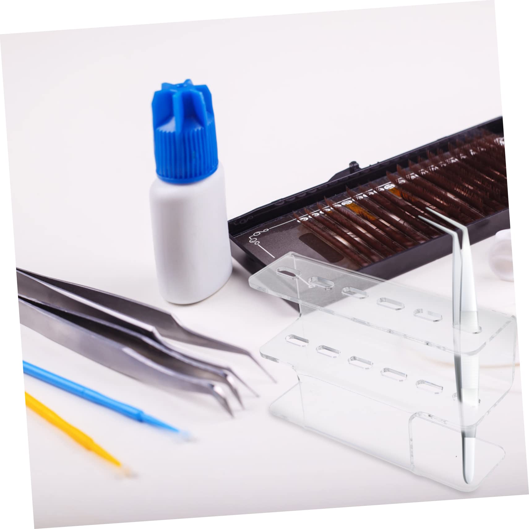 Premium Eyelash Extension Tweezer Holder Stand - Durable, Space-Saving Lash Tool Organizer for Professional & Home Salon Use