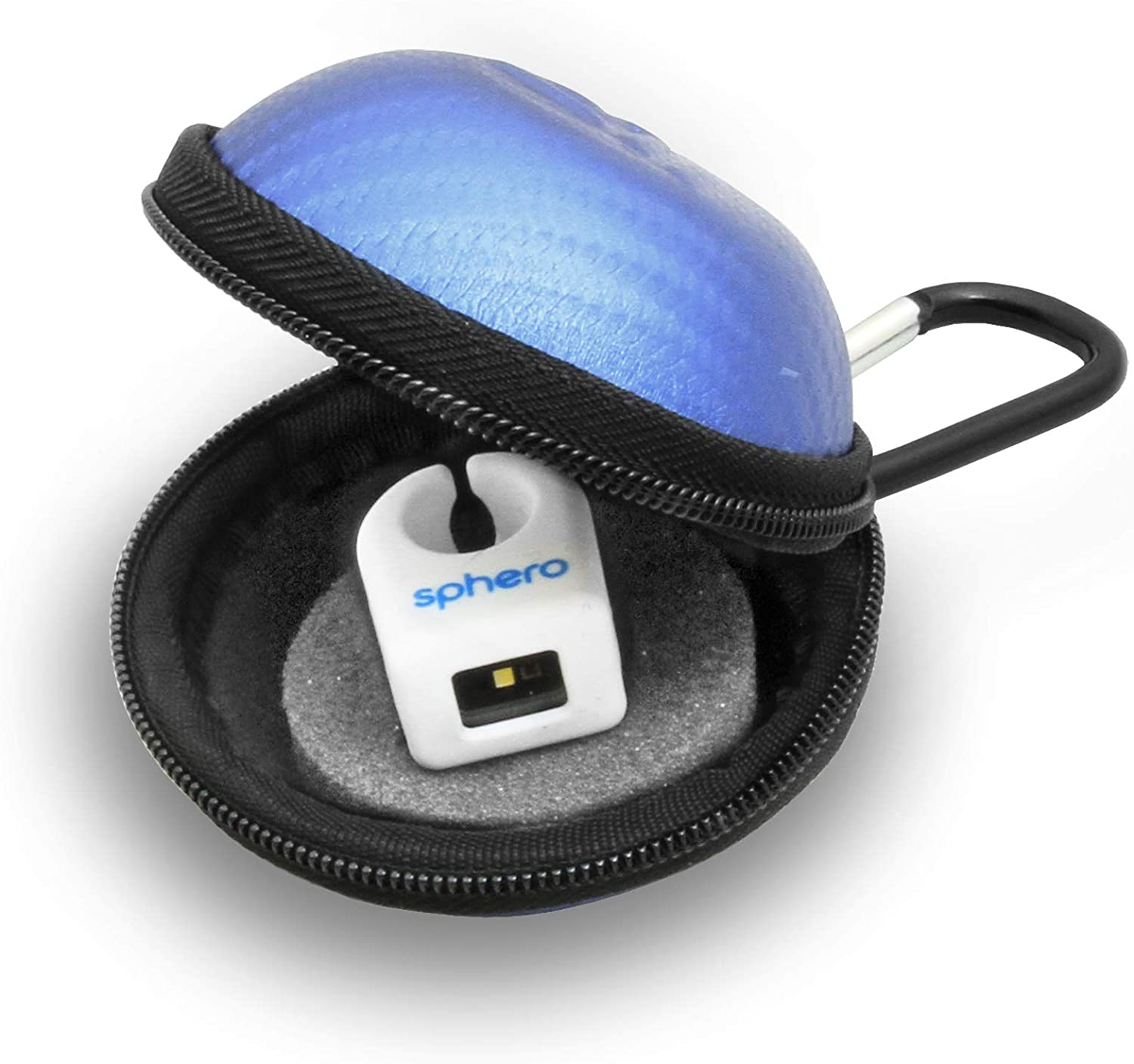 CASEMATIX Blue Protective Carry Case for Sphero Specdrum Music Rings - Compatible with App-Enabled Color Rings & USB Charging Cable (Case Only) - Perfect for Travel, Storage & Music Creation