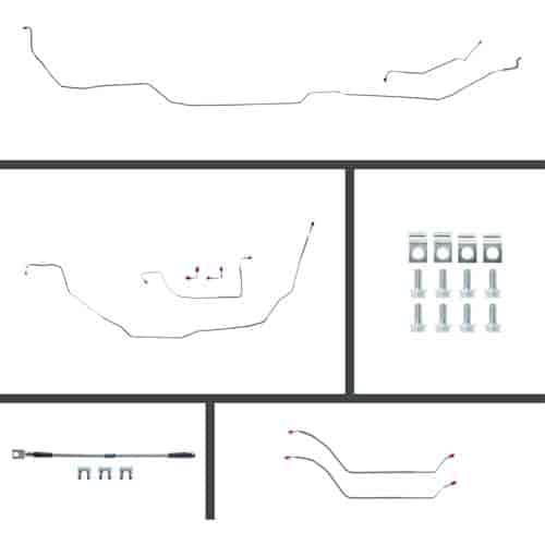 Right Stuff CSP69H4 Complete 4 Wheel Disc Brake Line Kit - High Performance Brake Lines for Cars, Trucks & SUVs - Perfect for Brake System Upgrades & Restorations