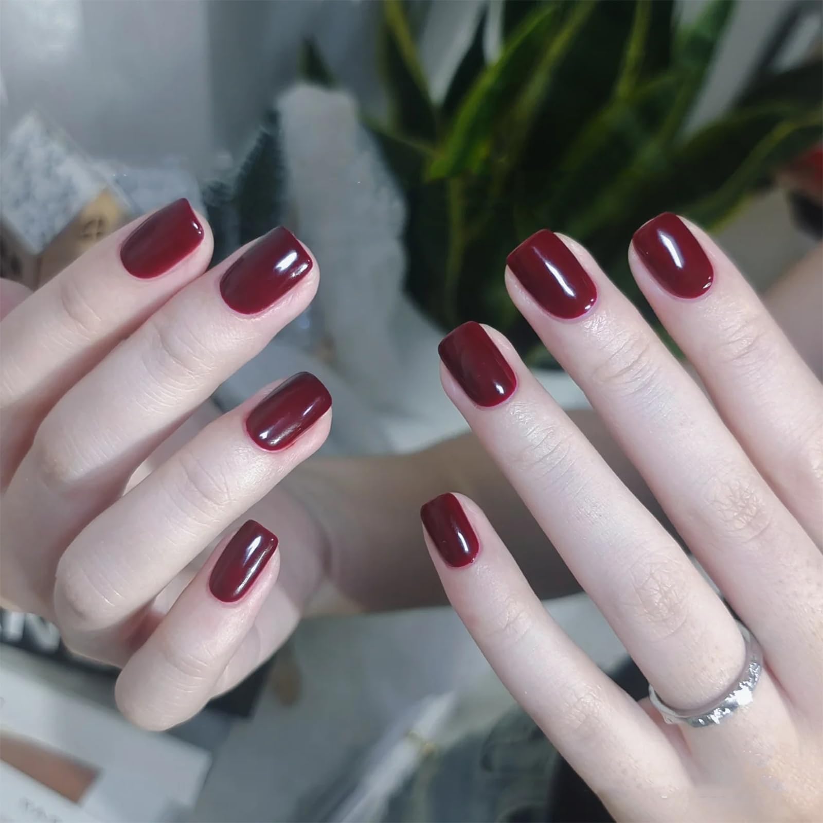 COSMOO Cherry Red Quick Dry Nail Polish - Long Lasting Wine Red Nail Lacquer for Nail Art | Fast Air Dry Formula for Salon Quality Manicures at Home | Perfect for Parties, Weddings & Everyday Wear