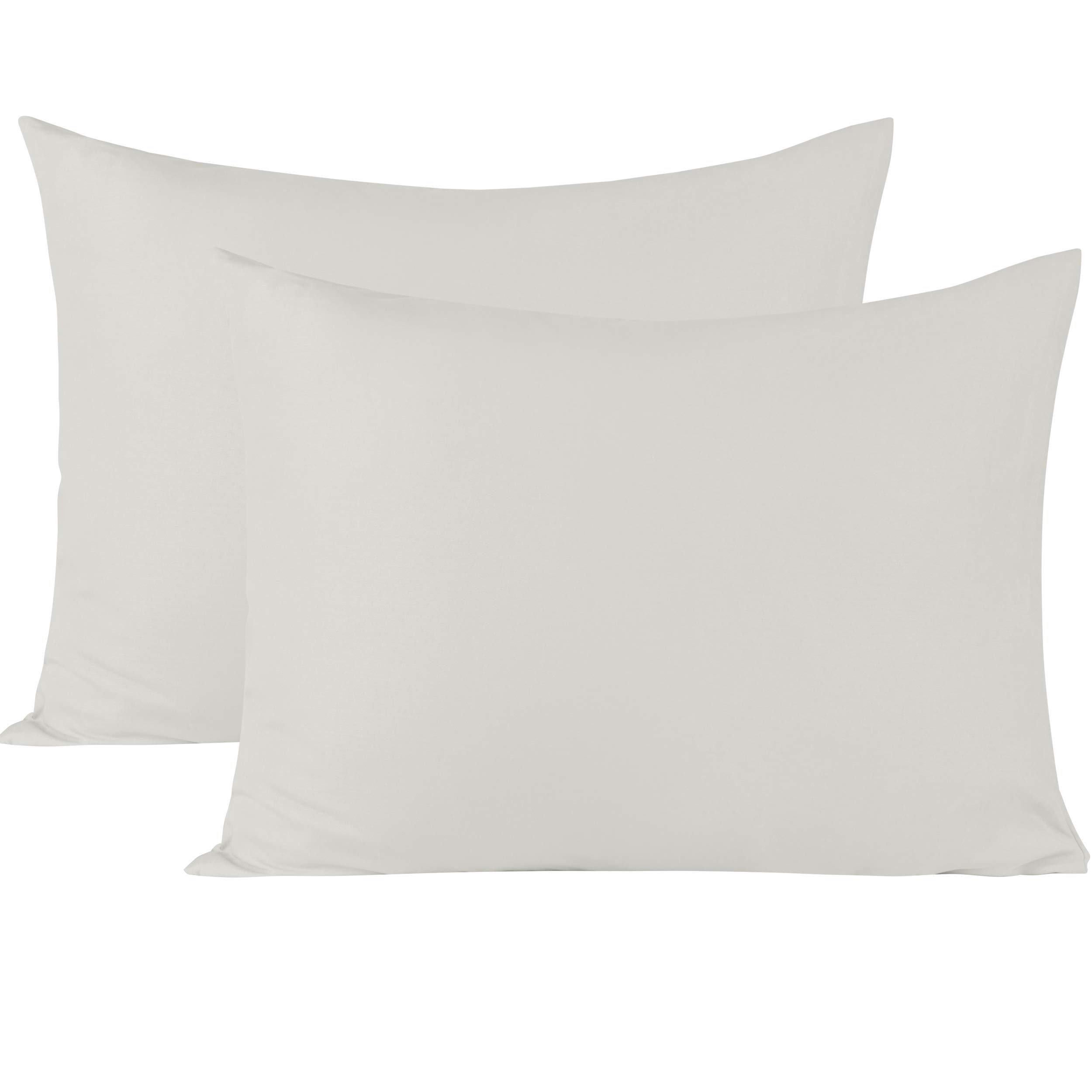 **13x18 Inch 600 Thread Count 100% Egyptian Cotton Toddler Travel Pillowcases - Soft, Wrinkle-Resistant Nursery Pillow Cover with Envelope Closure (Light Grey) - Perfect for Airplane, Car Seat & Stroller Travel**