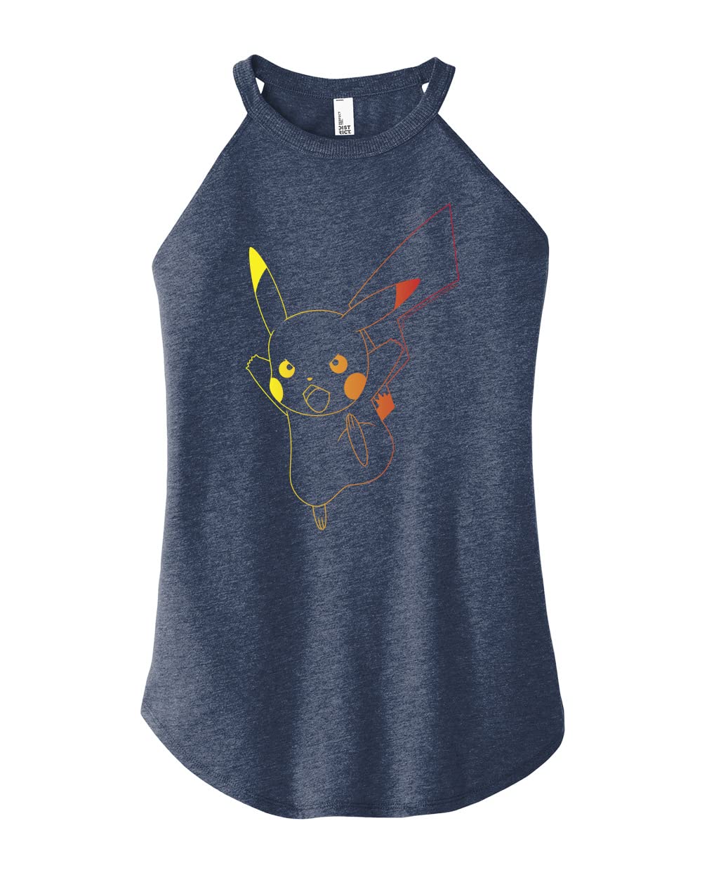 HYBRID APPAREL Pokémon Pikachu Juniors High Neck Tank Top - Cute Graphic Tee for Girls, Anime Cosplay & Casual Summer Outfits