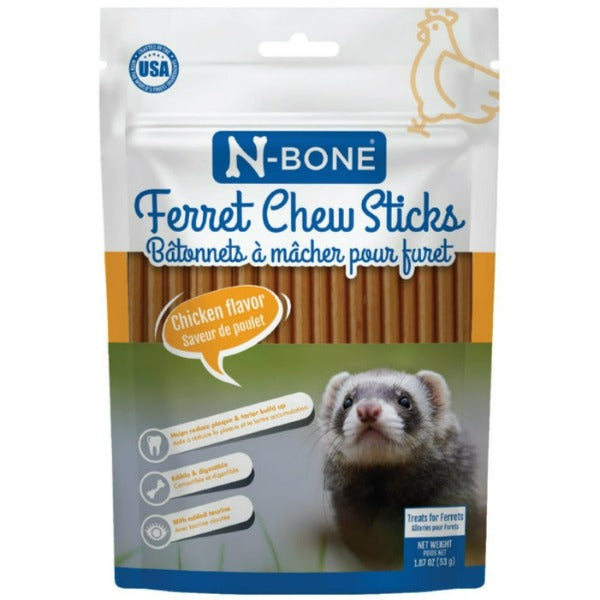 N Bone Ferret Chew Treats - Chicken Flavor Dental Chews for Ferrets | Healthy Snacks for Small Pets | Perfect for Training Rewards & Cage Enrichment