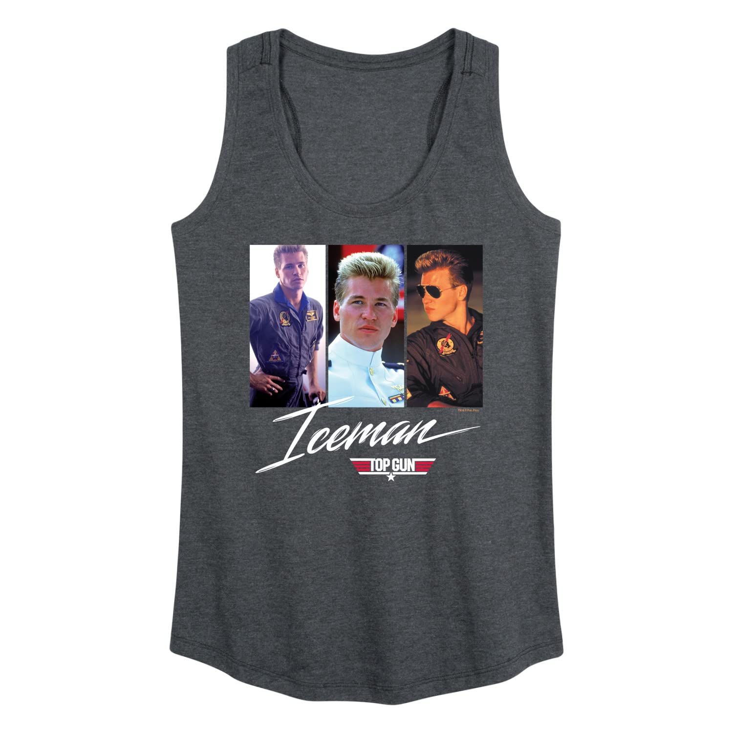HYBRID APPAREL Top Gun Iceman Women's Racerback Tank Top - Comfortable Workout & Casual Wear for Fitness, Gym, and Summer Outfits