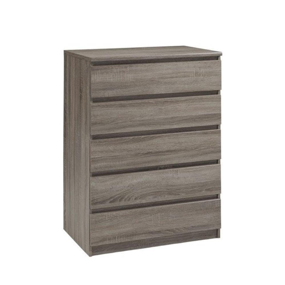 Tvilum Scottsdale 2-Piece Modern Bedroom Set - 5-Drawer Dresser & Nightstand in Truffle Brown - Perfect for Master Bedroom, Guest Room, or Apartment Decor