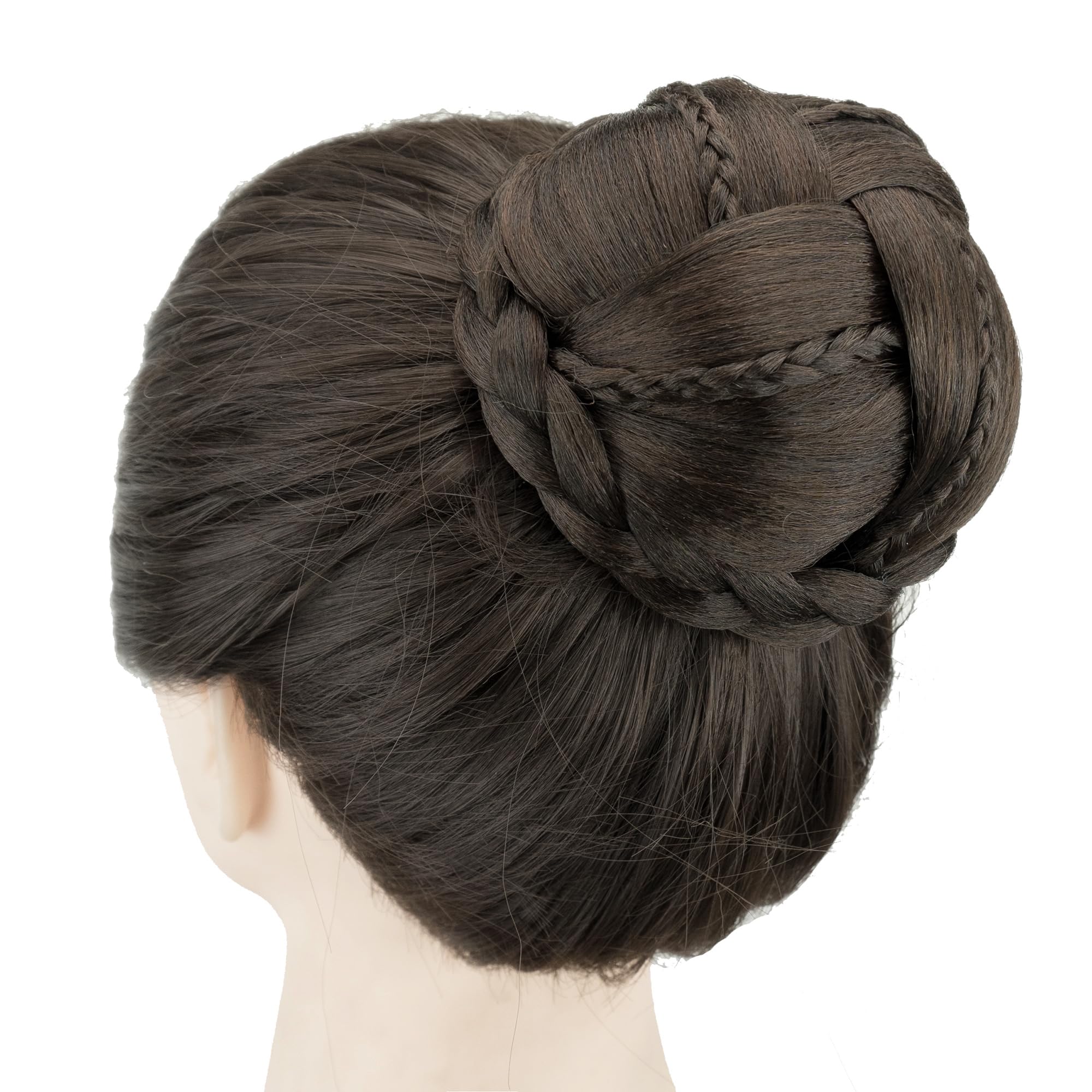 IMISSU Braided Chignon Hair Donut - Chocolate Brown Hair Bun for Women | Wedding, Party & Dance Updo Accessory | Perfect for Ballet, Bridal & Special Occasions