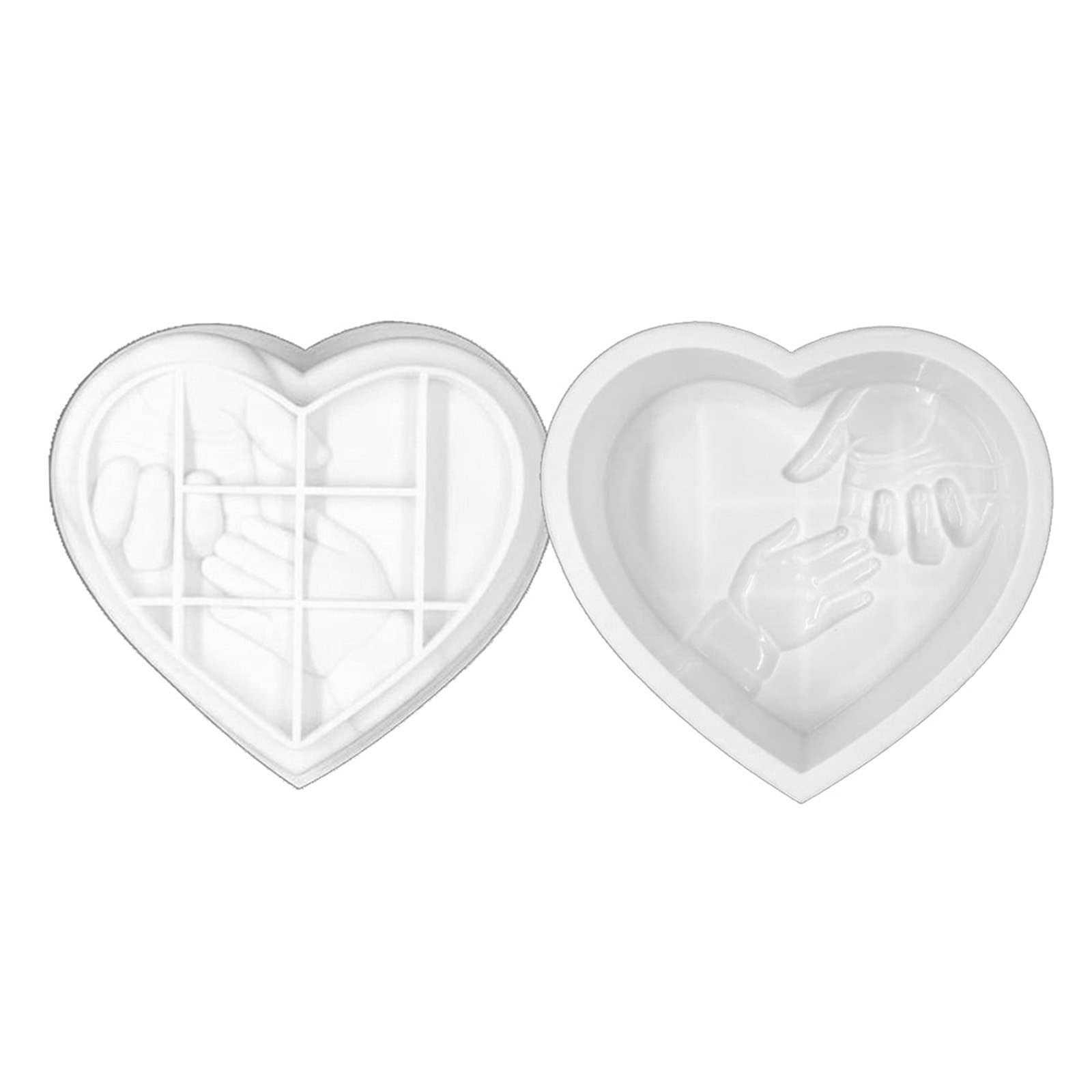 Zerlibeaful 2-Piece Silicone Cupcake Molds for Baking - DIY Chocolate Muffin & Cake Baking Set - Reusable Non-Stick Letter Molds (White, Standard Size) - Perfect for Mother's Day Gifts, Birthday Parties & Home Baking