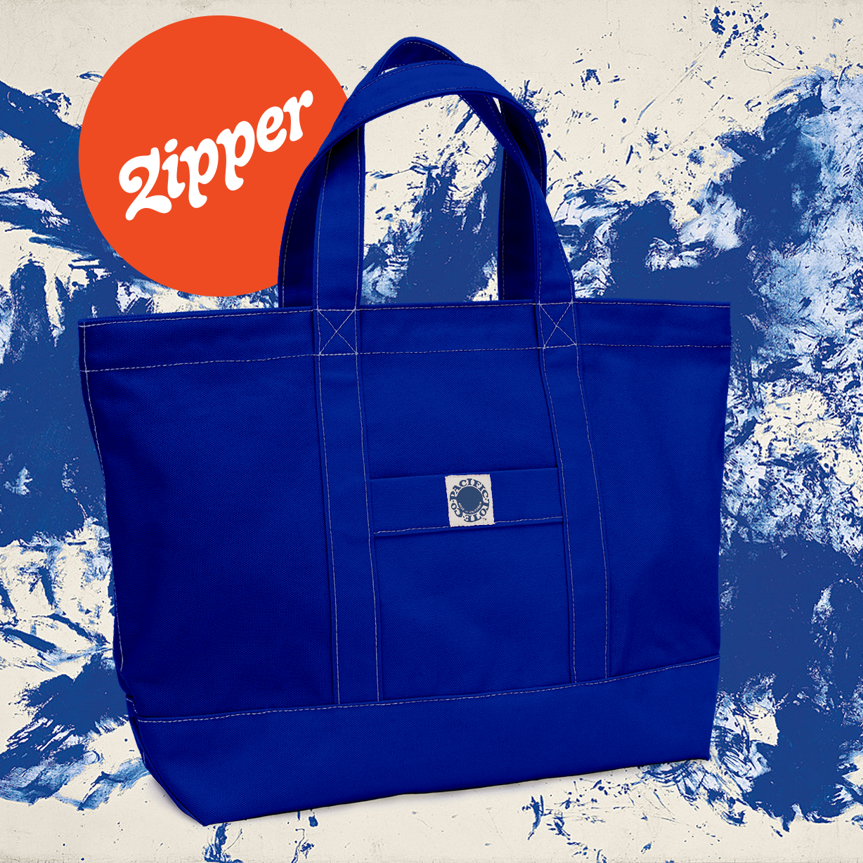Big Sur Zippered Tote Bag - Stylish & Spacious Waterproof Travel Tote for Women - Perfect for Work, Gym, Beach & Weekend Getaways