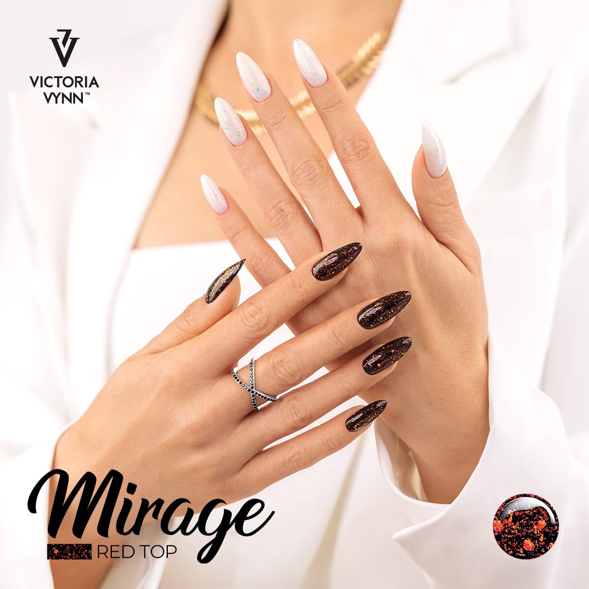 Victoria Vynn GEL POLISH Top Gold Mirage No Wipe UV LED Gel Polish - 8ml Long-Lasting Shine for Nail Salon & DIY Manicure at Home
