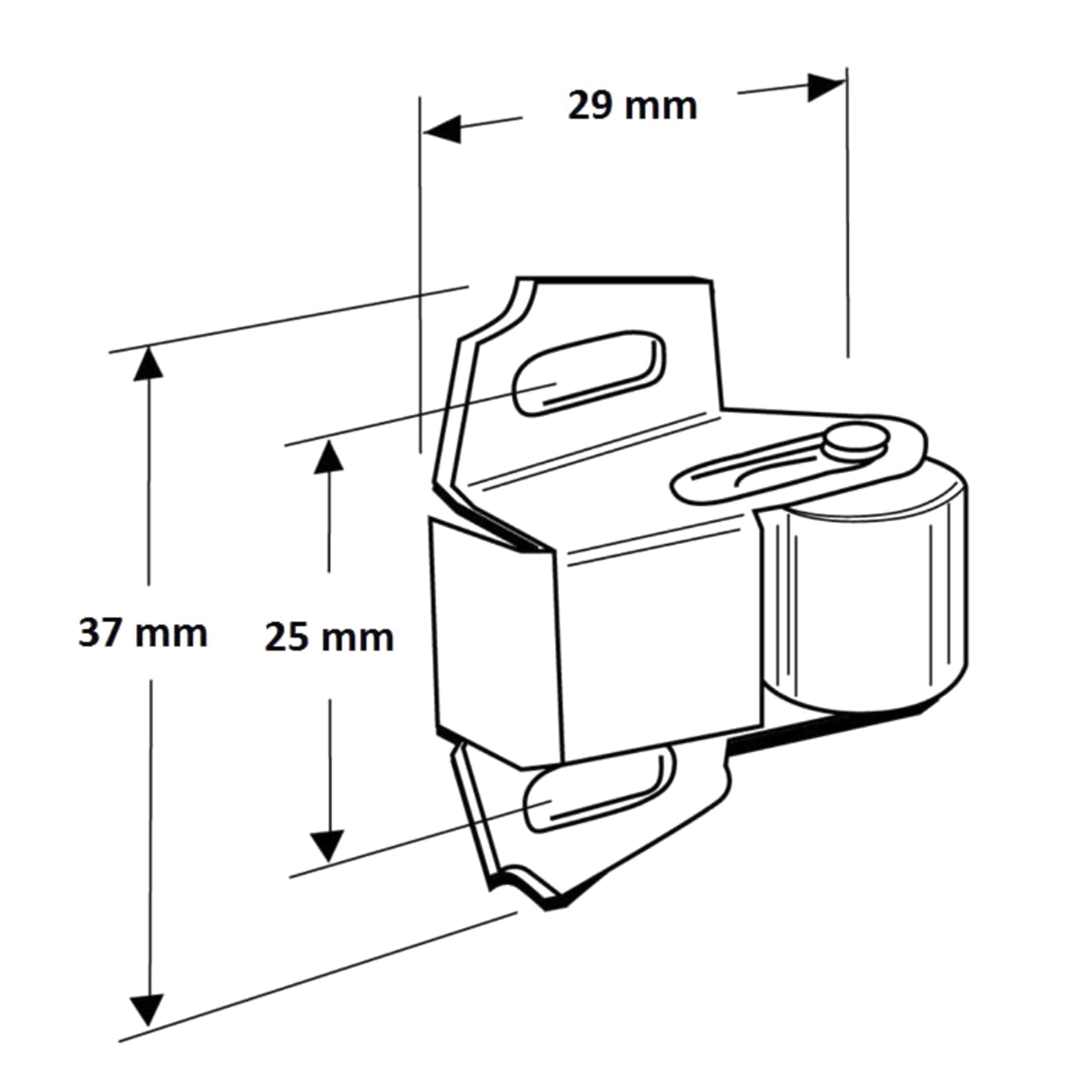 100 Pack Rok Hardware Roller Wheel Spring Cabinet Door Catch Latch Holder - Zinc Finish with Screws for Furniture, Closet & Cabinet Doors | Durable Hardware for Smooth Sliding Door Operation
