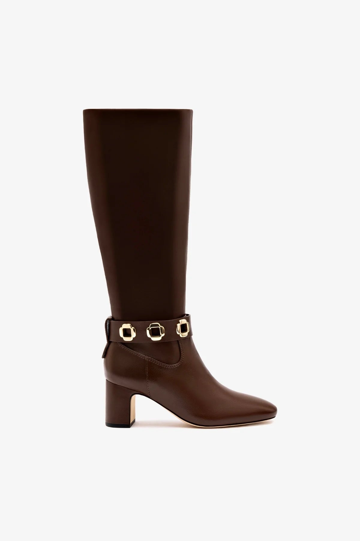 Milan Block Boots in Cognac Leather - Stylish Women's Ankle Boots for Fall & Winter, Perfect for Office, Casual Outfits & Date Nights