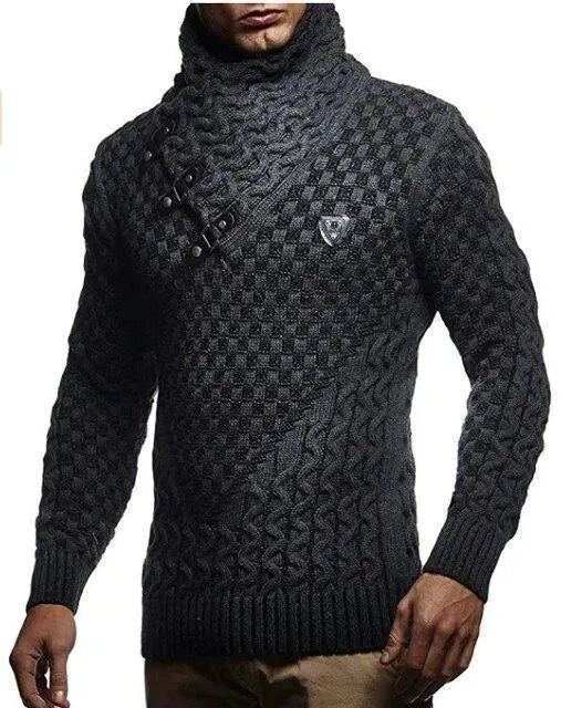 Men's Turtleneck Pullover Sweater - Soft Winter Knit Sweater for Casual & Business Wear - Perfect for Office, Dates & Cold Weather Layering