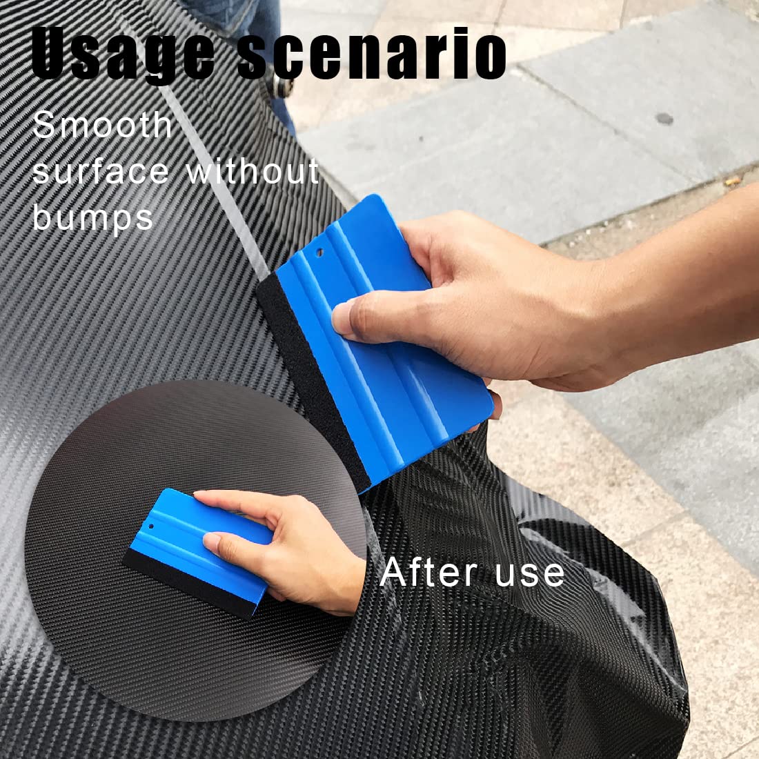 Fezf 3-Piece Cleaning Spatula Set - Vinyl Scraper, Putty Knife, Dust Removal Tool for Car Bodywork & DIY Projects | Perfect for Auto Repair, Wall Putty Application & Home Renovation