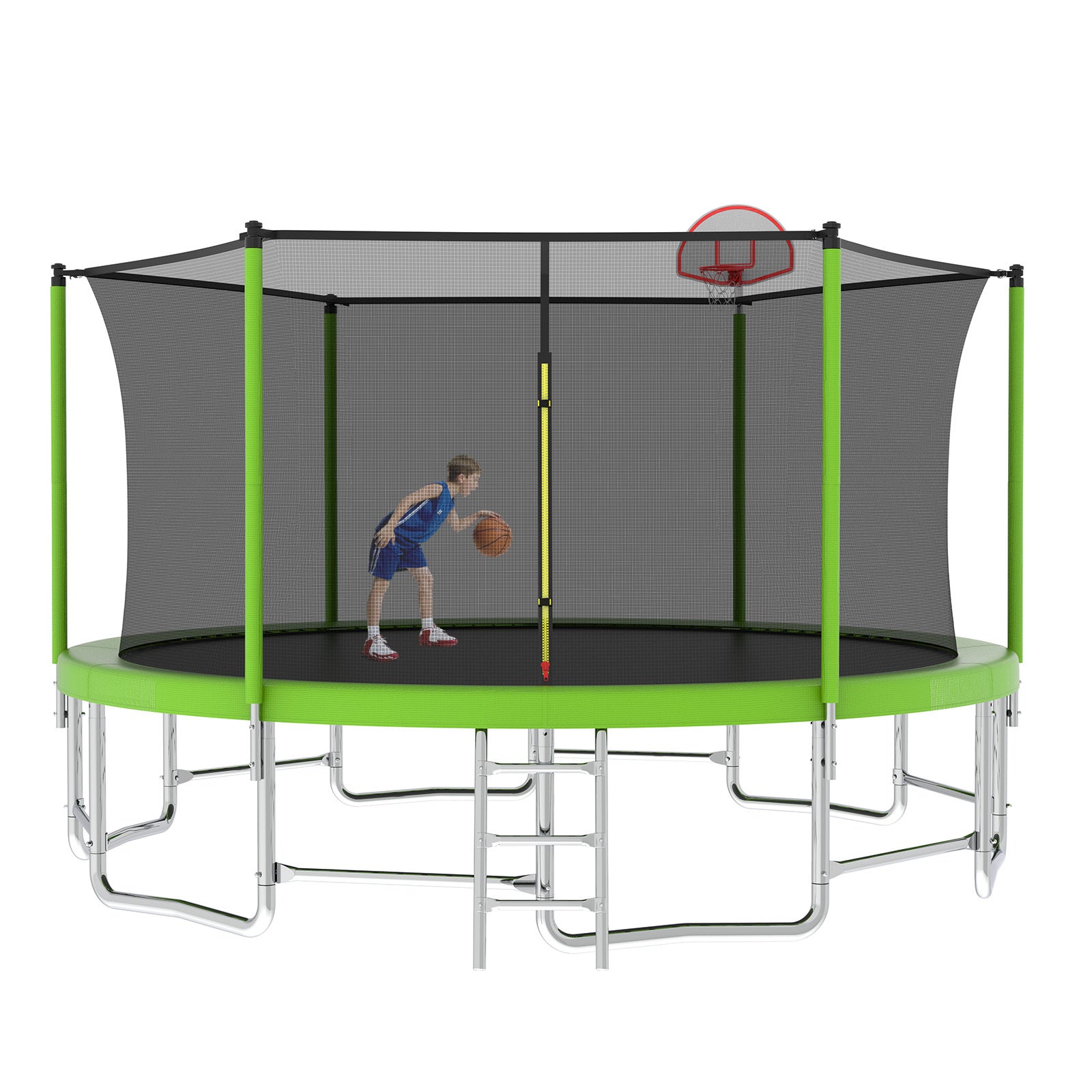 15FT Large Kids Trampoline with Safety Enclosure Net - Outdoor Backyard Recreational Bounce for Children | Perfect for Garden Play, Exercise & Family Fun