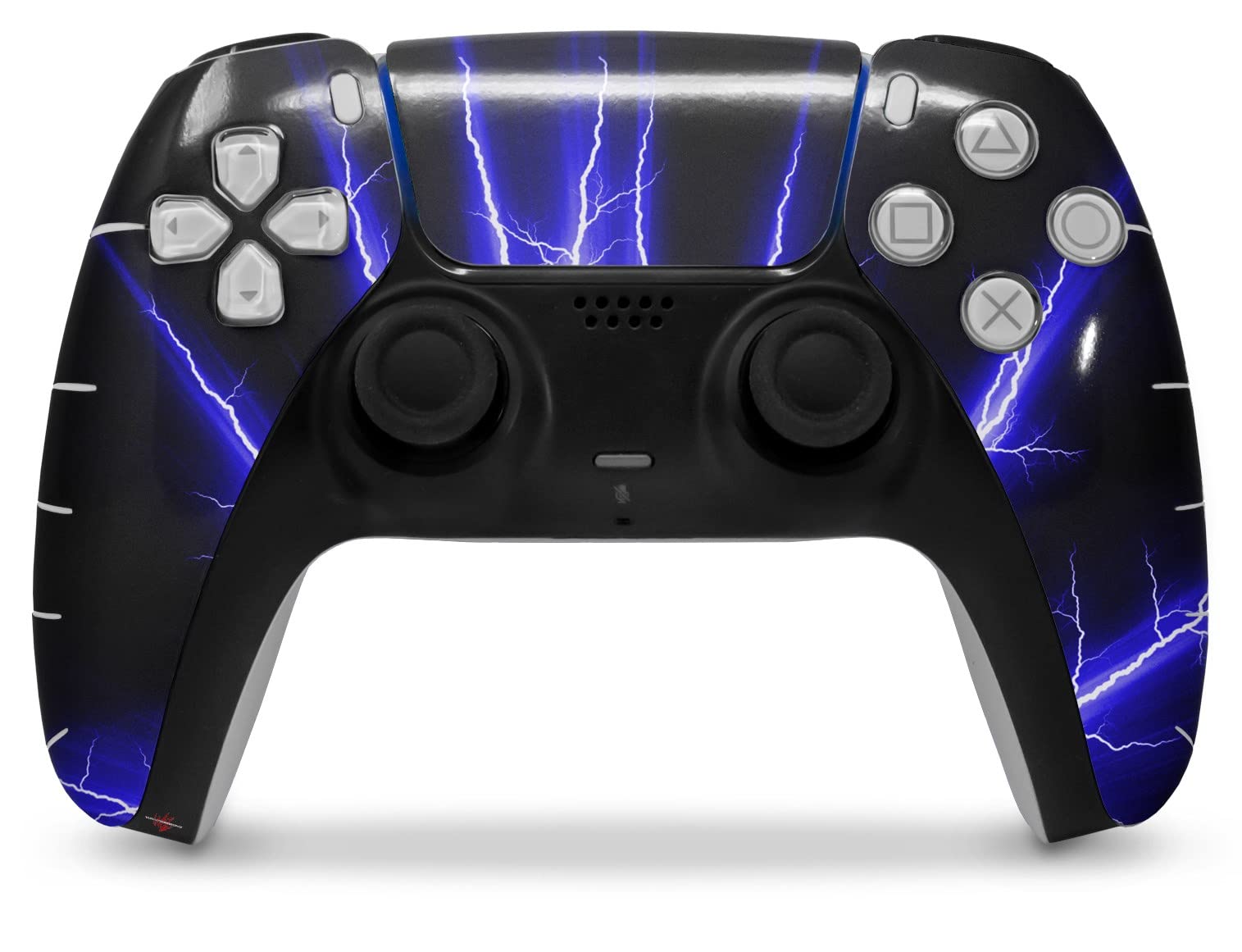 PS5 DualSense Skin Wrap - Lightning Blue for Gaming & Protection