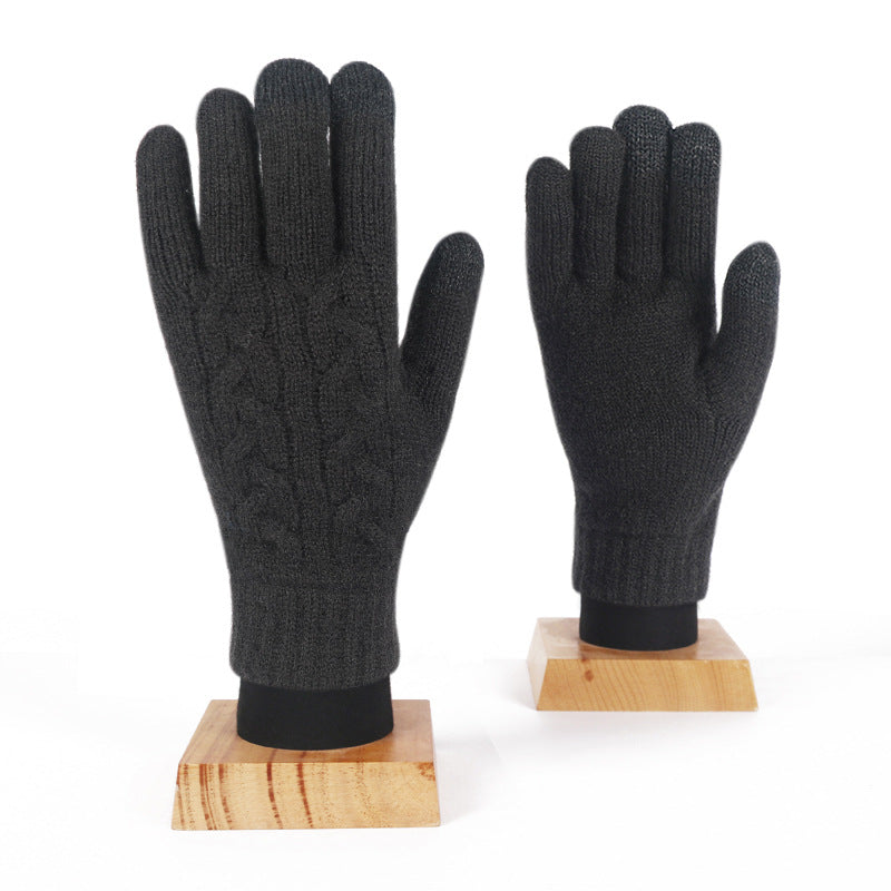 Warm Fleece Touch Screen Knitted Gloves for Winter - Soft Thermal Texting Gloves for Smartphones - Perfect for Outdoor Activities, Running, Hiking & Commuting