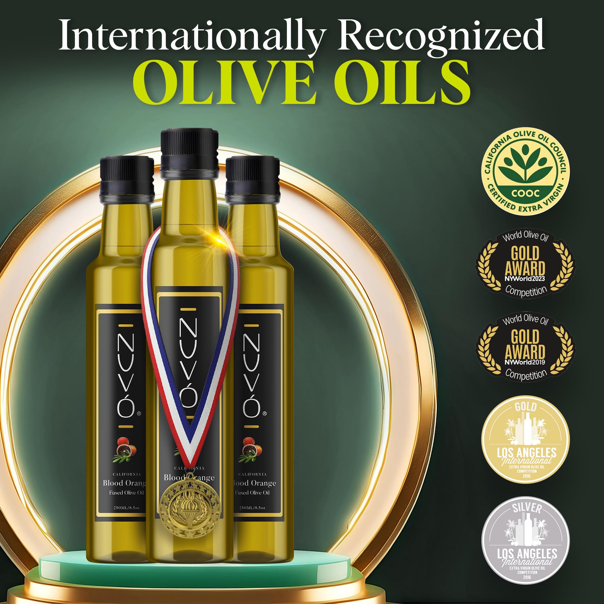 Premium Cold-Pressed Blood Orange Infused Olive Oil - 500ml | Gourmet Cooking, Salad Dressing & Baking | Rich Flavor & Antioxidant Benefits