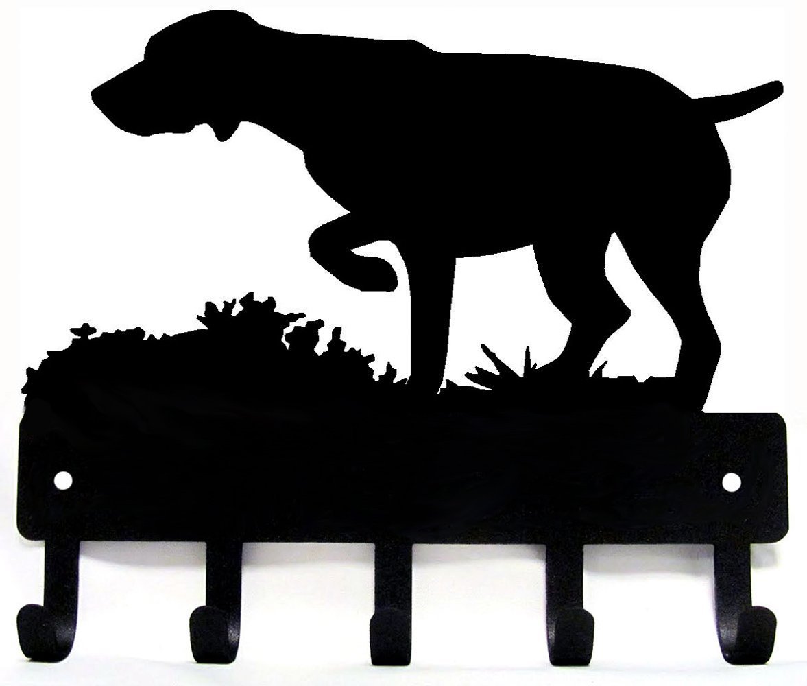 German Shorthaired Pointer Wall Key Holder - 6 Inch Wide with 5 Hooks - Made in USA - Perfect for Entryway, Kitchen, or Office Organization