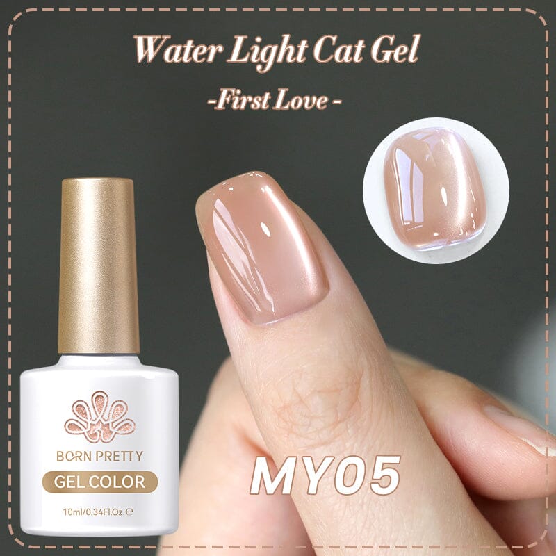 Water Light Cat Magnetic Gel Polish - First Love MY05 10ml Nail Art Kit for Home & Salon Use - Perfect for Manicures, Pedicures, and Nail Designs