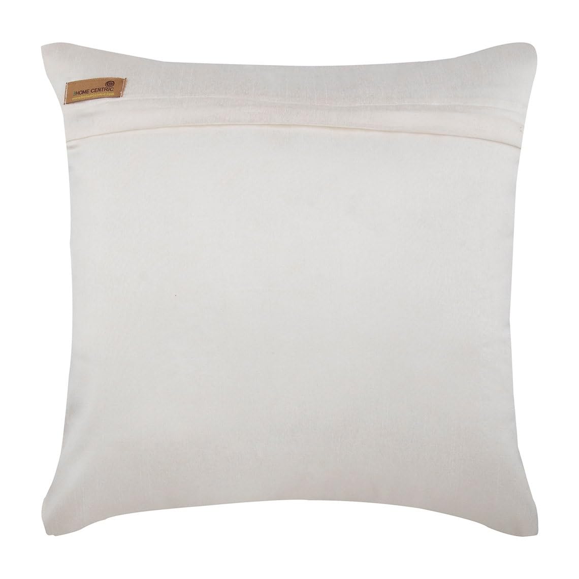 HomeCentric 16x16 Inch Ivory Silk Decorative Pillow Covers - Abstract Circle Beaded Modern Cushion Covers for Sofa, Couch, Bedroom (40x40 cm) | Perfect for Living Room Decor, Easter Home Accents & Luxury Throw Pillow Cases
